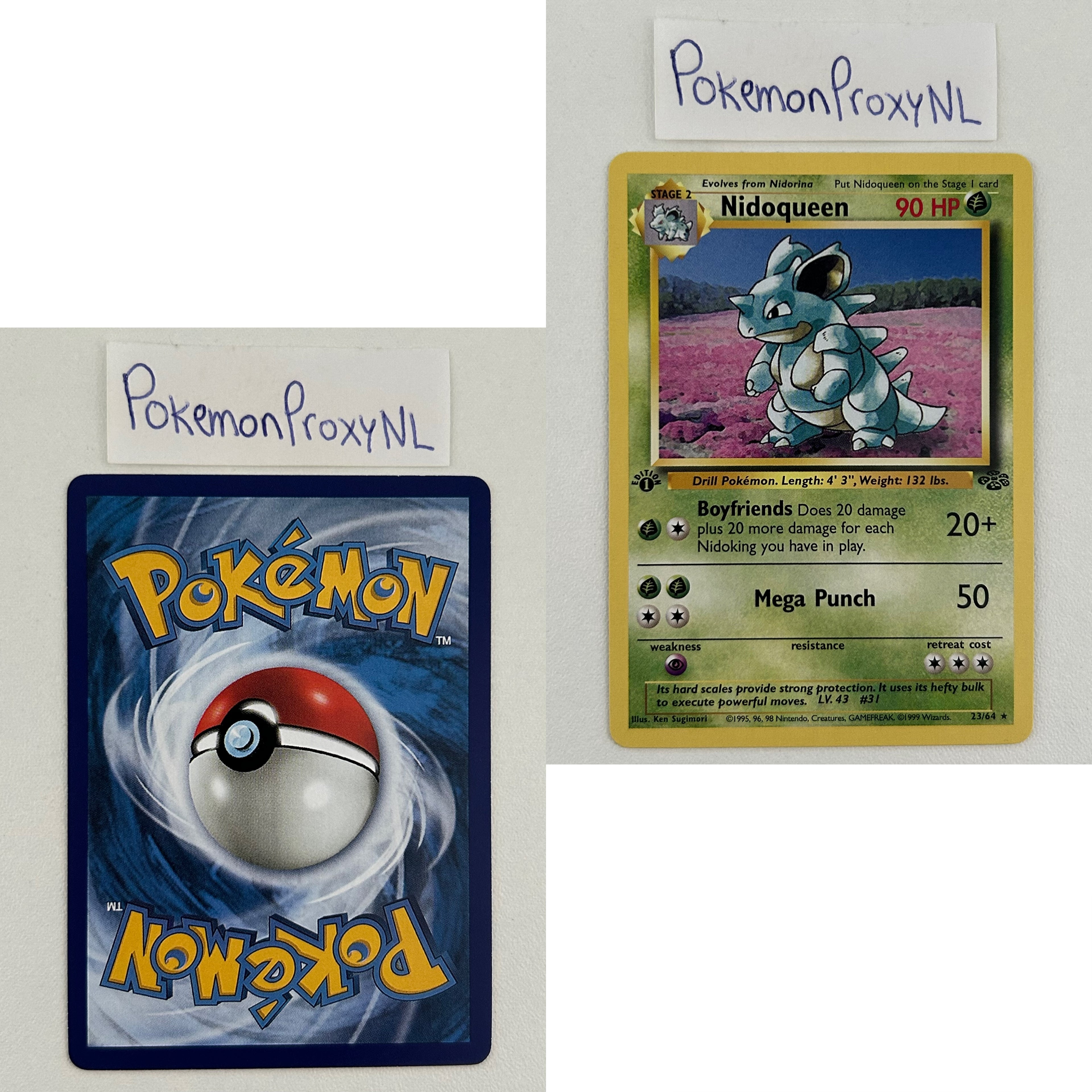 Jungle Set (first edition) (JU) / 1/64 - 64/64 / 1999 / PROXY Pokémon TCG card(s)