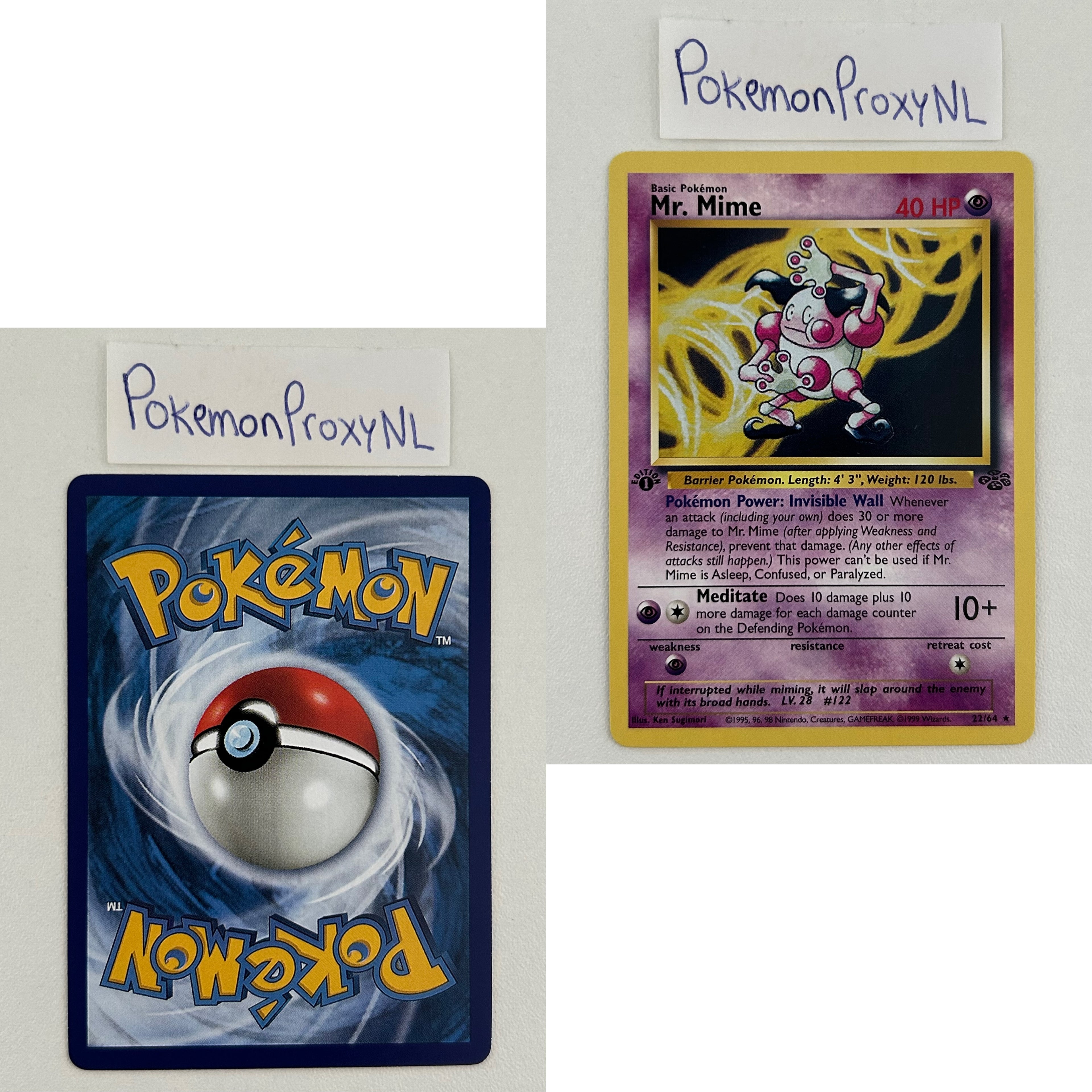 Jungle Set (first edition) (JU) / 1/64 - 64/64 / 1999 / PROXY Pokémon TCG card(s)