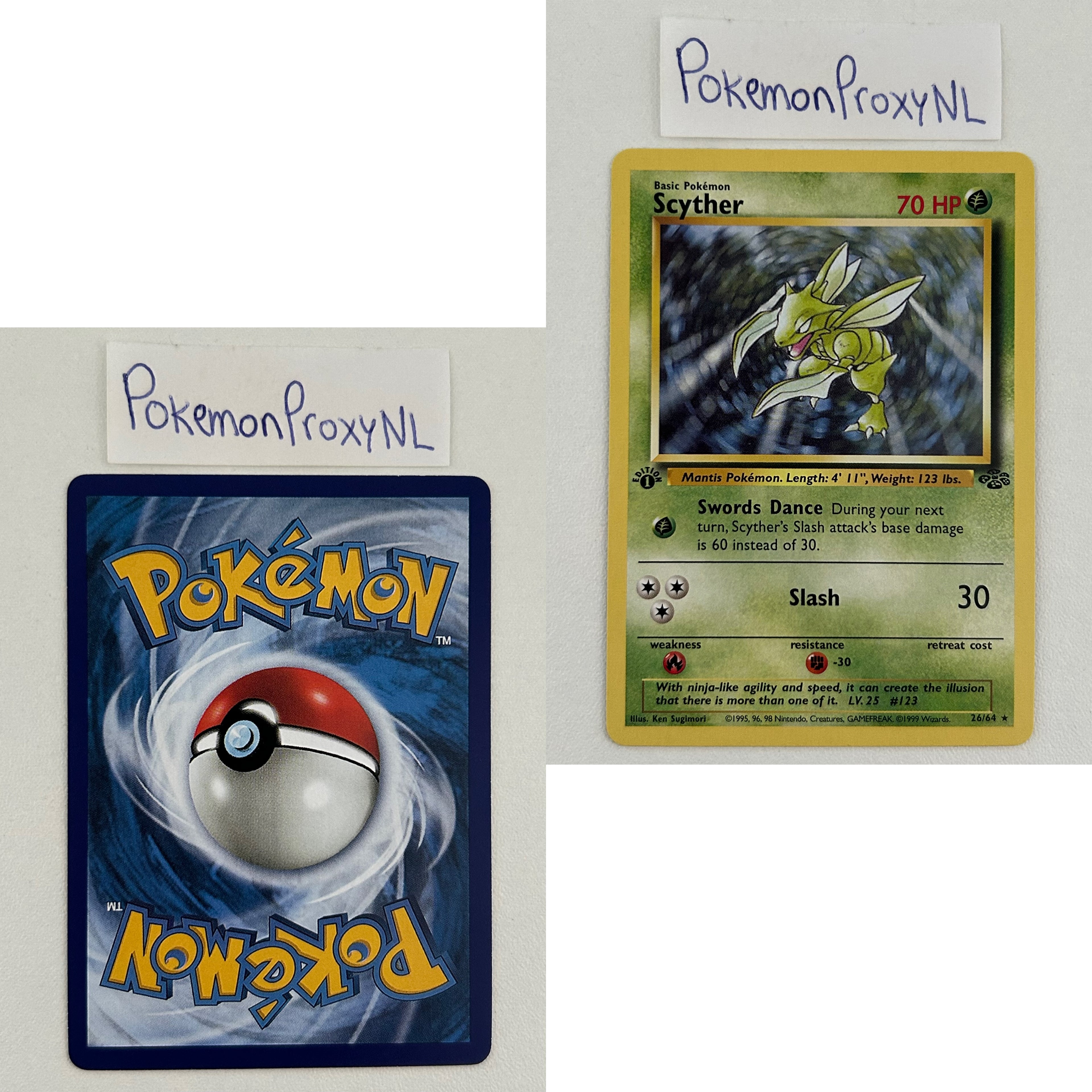 Jungle Set (first edition) (JU) / 1/64 - 64/64 / 1999 / PROXY Pokémon TCG card(s)