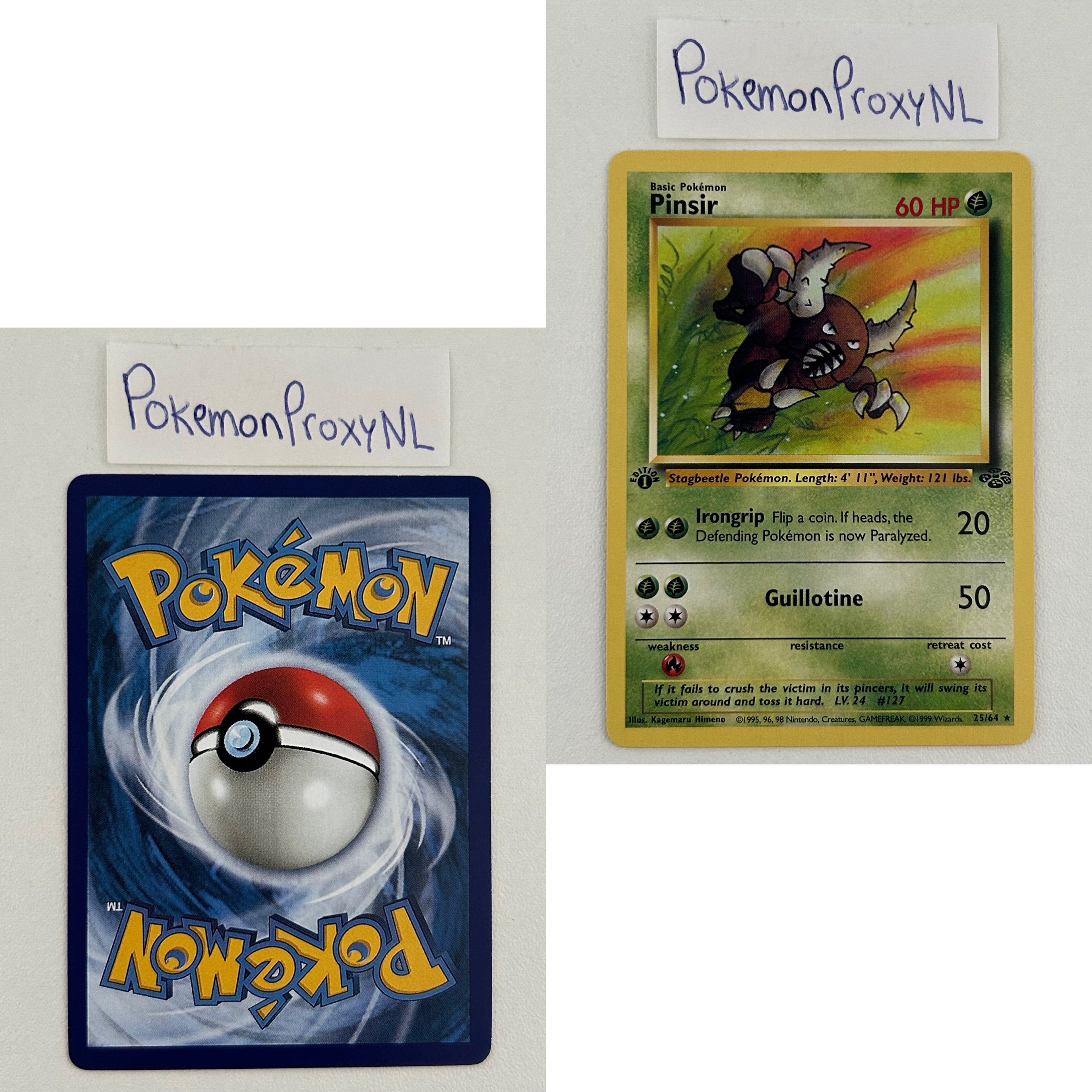 Jungle Set (first edition) (JU) / 1/64 - 64/64 / 1999 / PROXY Pokémon TCG card(s)