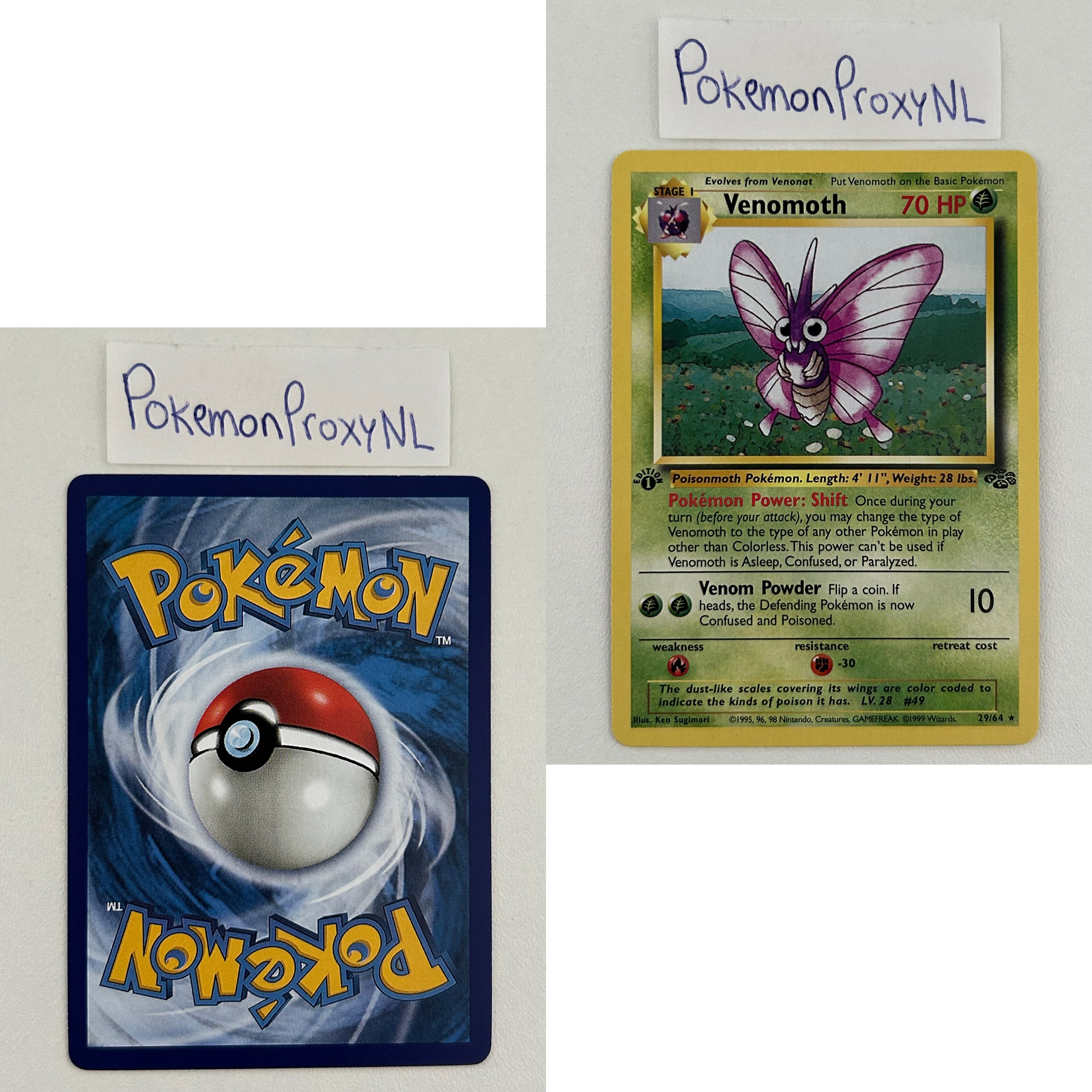Jungle Set (first edition) (JU) / 1/64 - 64/64 / 1999 / PROXY Pokémon TCG card(s)