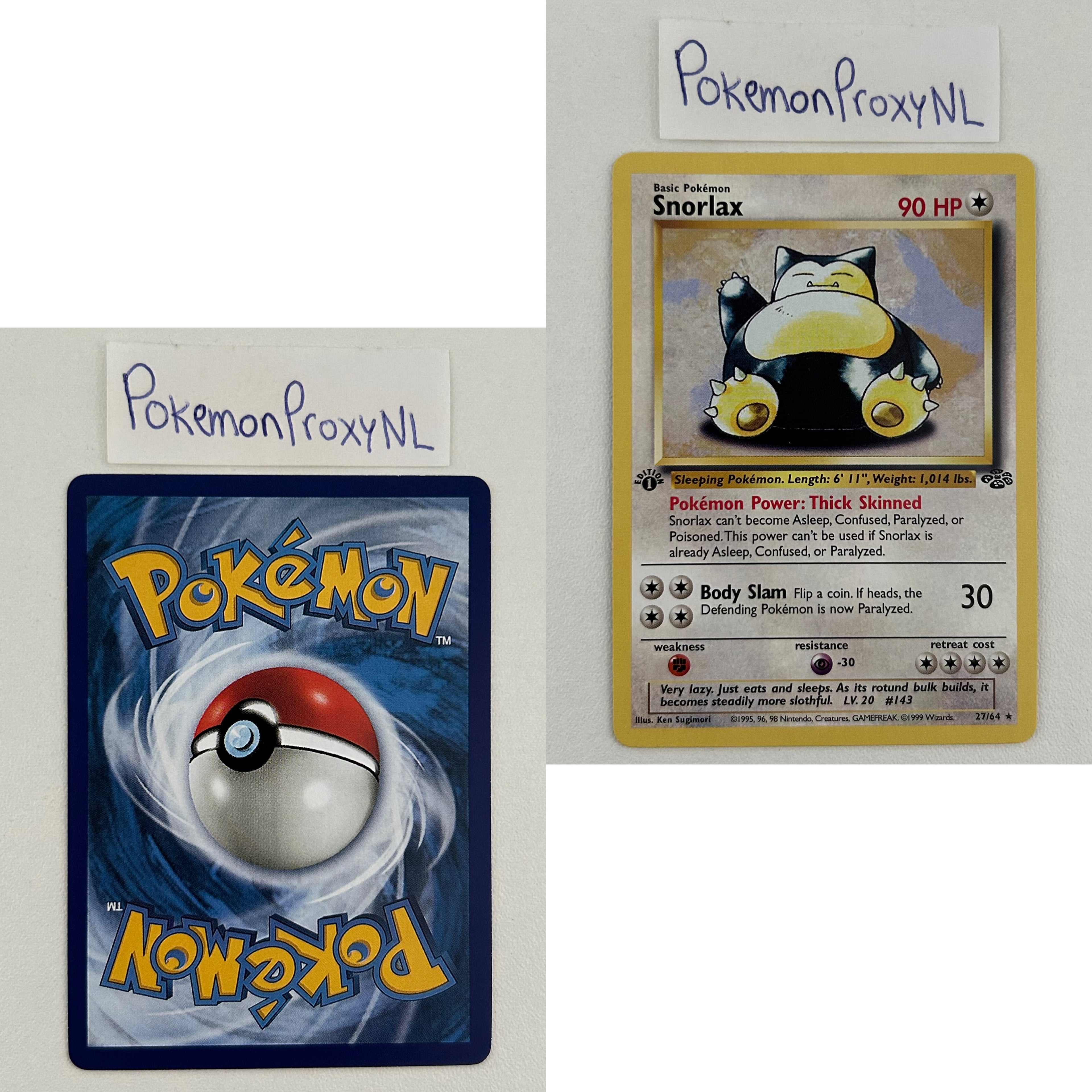 Jungle Set (first edition) (JU) / 1/64 - 64/64 / 1999 / PROXY Pokémon TCG card(s)