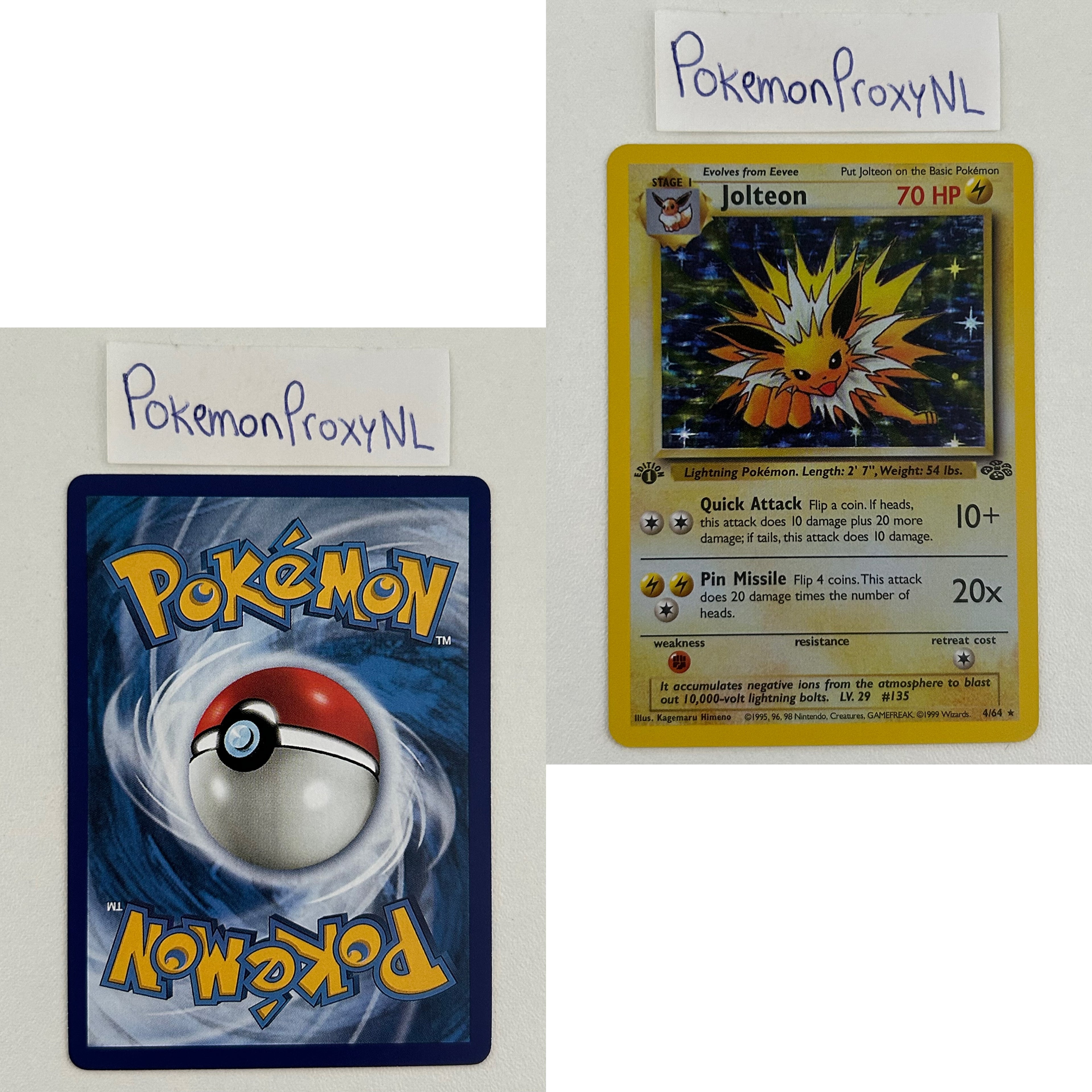 Jungle Set (first edition) (JU) / 1/64 - 64/64 / 1999 / PROXY Pokémon TCG card(s)