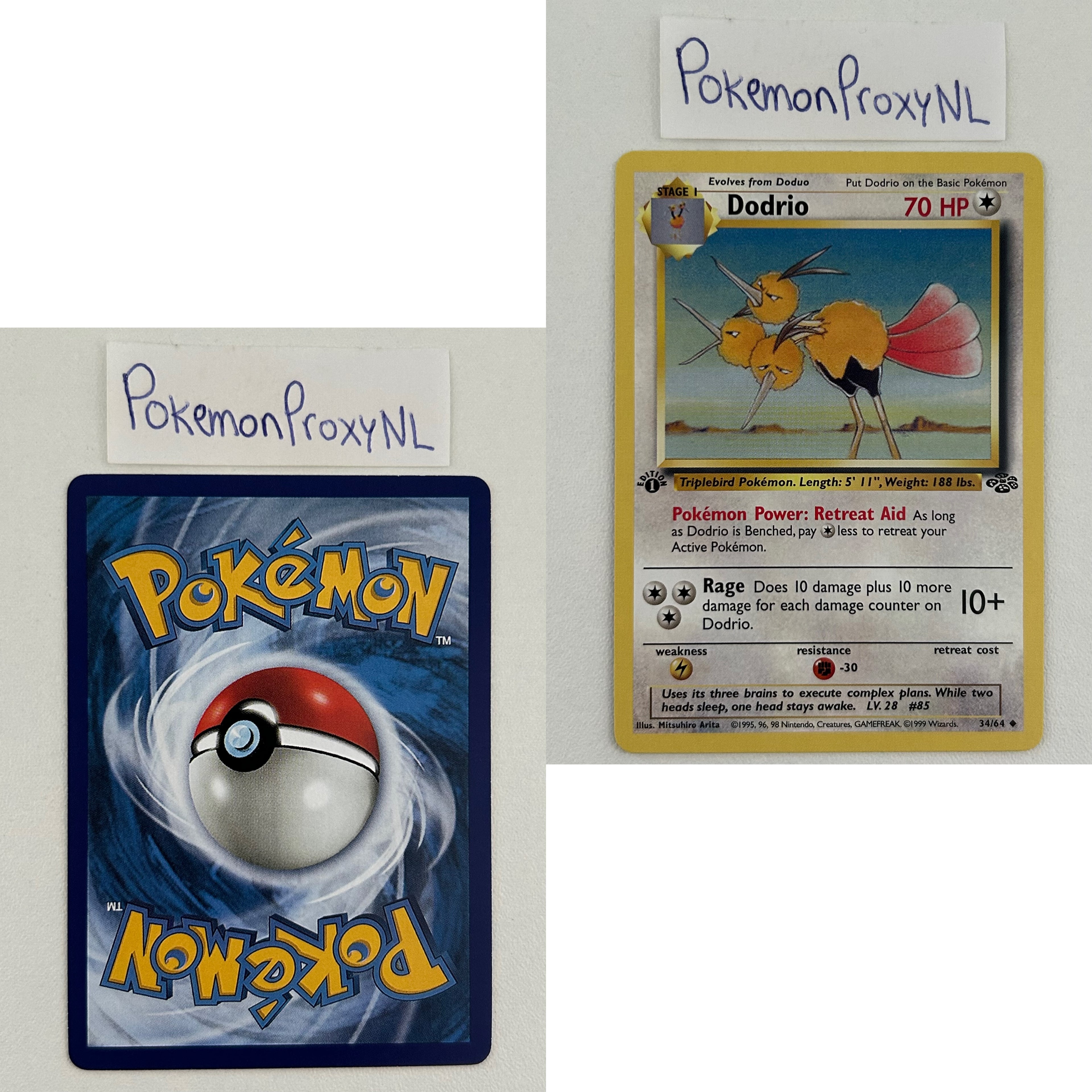 Jungle Set (first edition) (JU) / 1/64 - 64/64 / 1999 / PROXY Pokémon TCG card(s)