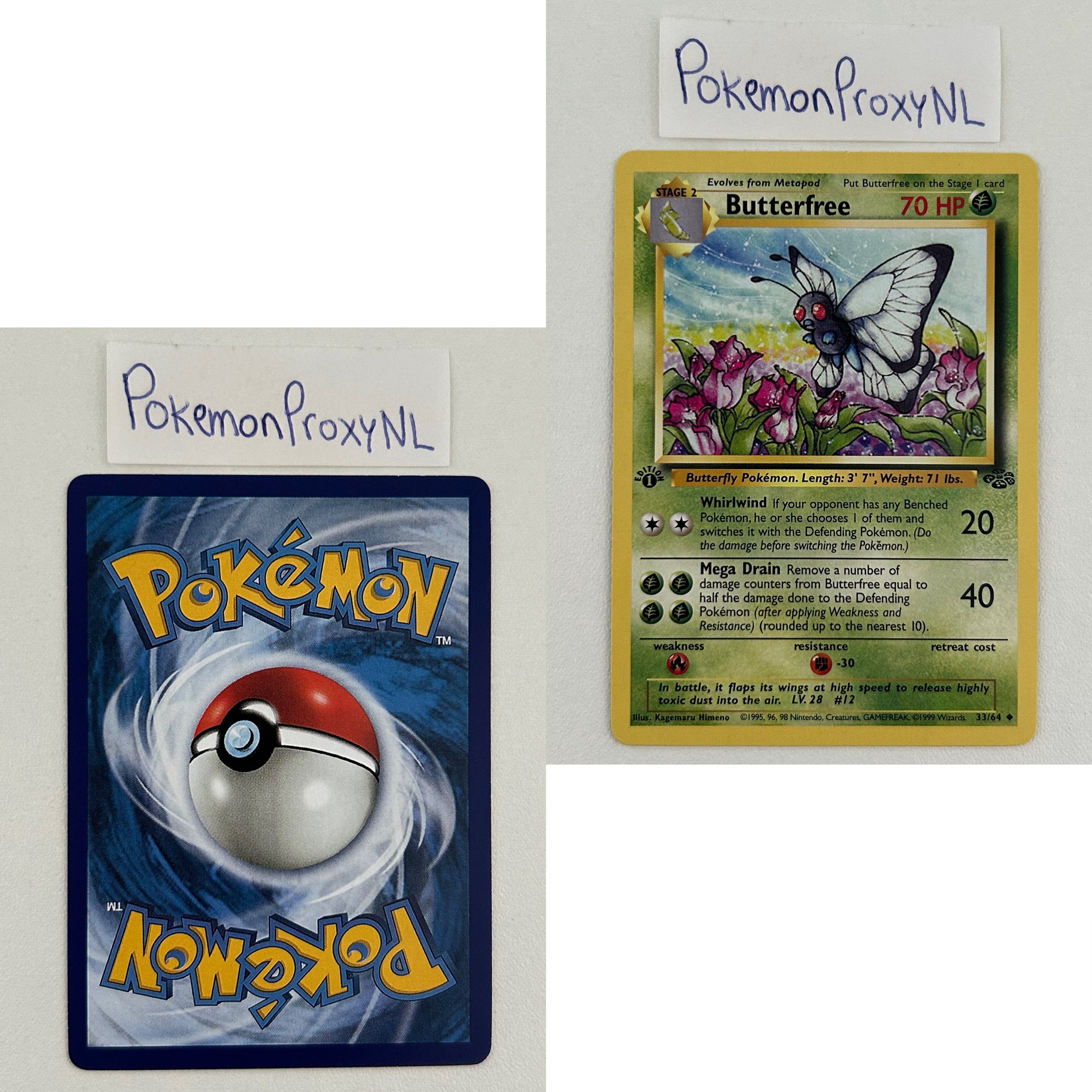 Jungle Set (first edition) (JU) / 1/64 - 64/64 / 1999 / PROXY Pokémon TCG card(s)