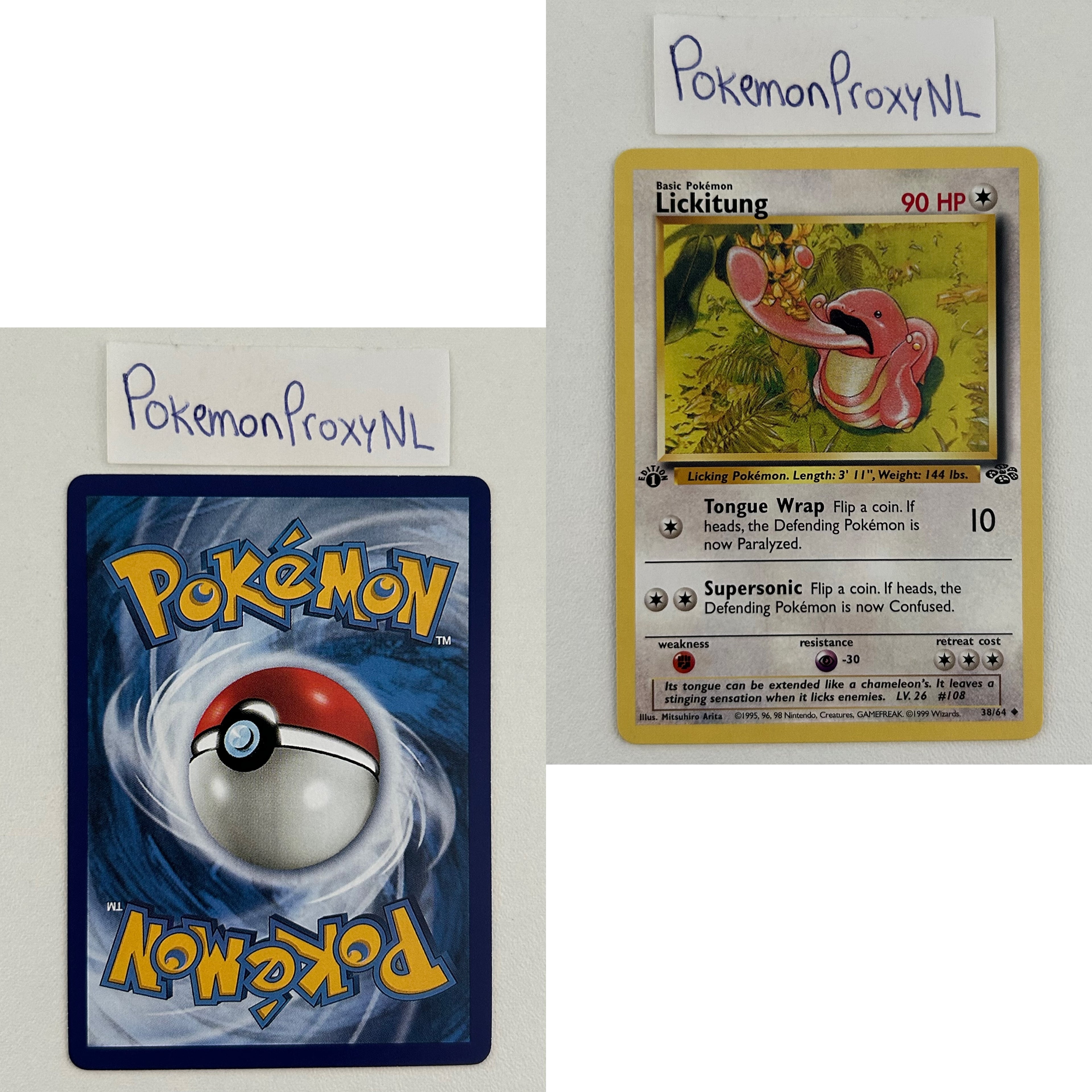 Jungle Set (first edition) (JU) / 1/64 - 64/64 / 1999 / PROXY Pokémon TCG card(s)
