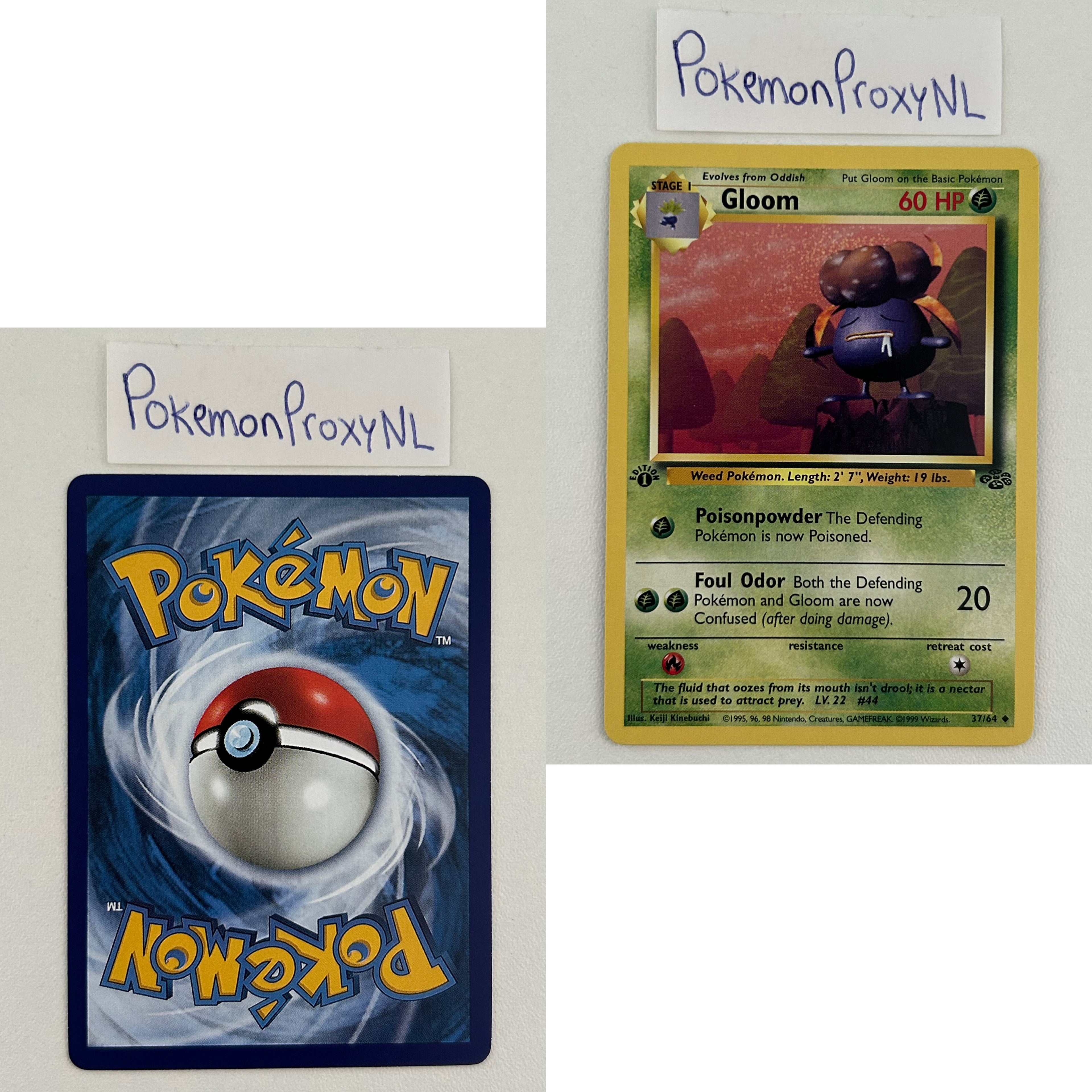 Jungle Set (first edition) (JU) / 1/64 - 64/64 / 1999 / PROXY Pokémon TCG card(s)