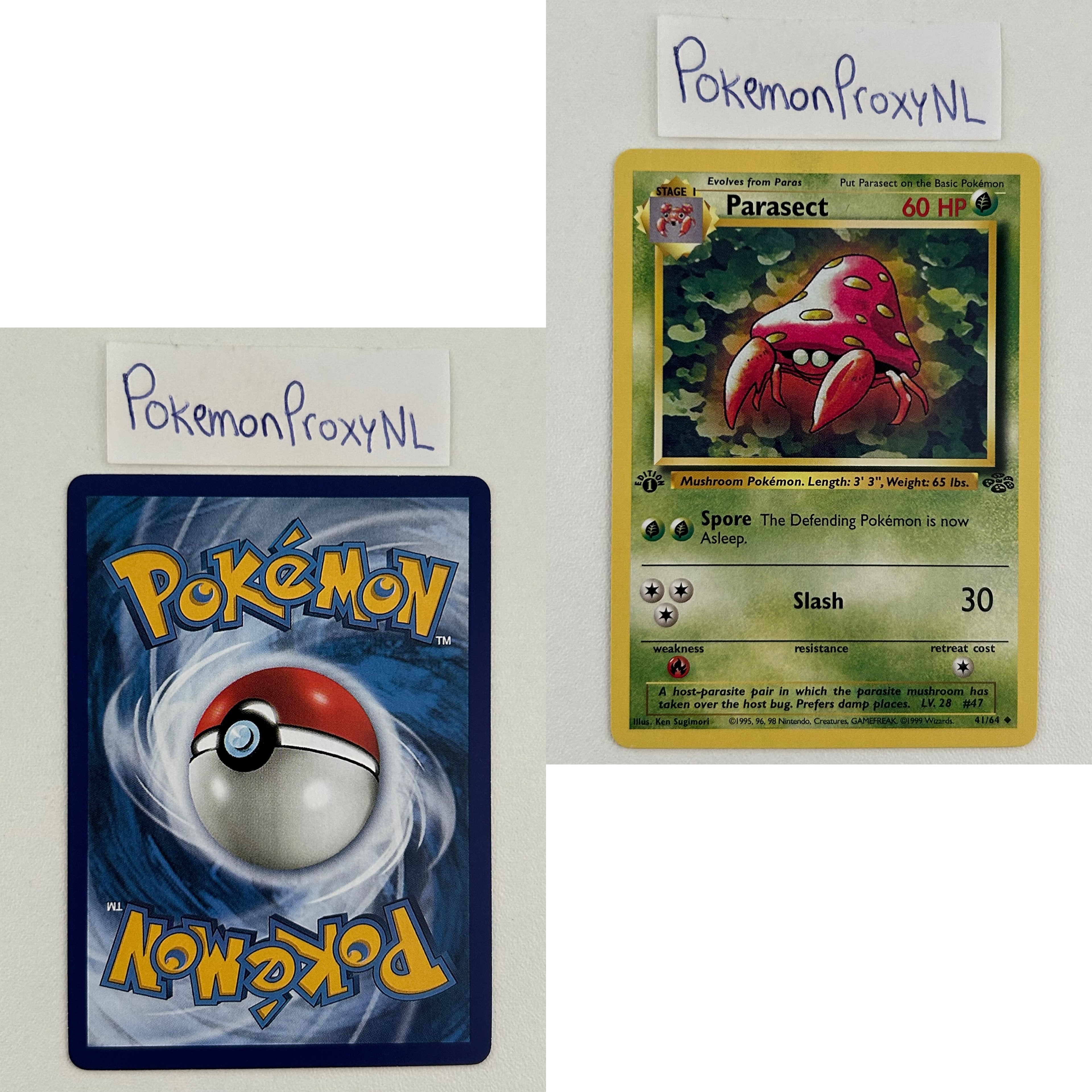 Jungle Set (first edition) (JU) / 1/64 - 64/64 / 1999 / PROXY Pokémon TCG card(s)