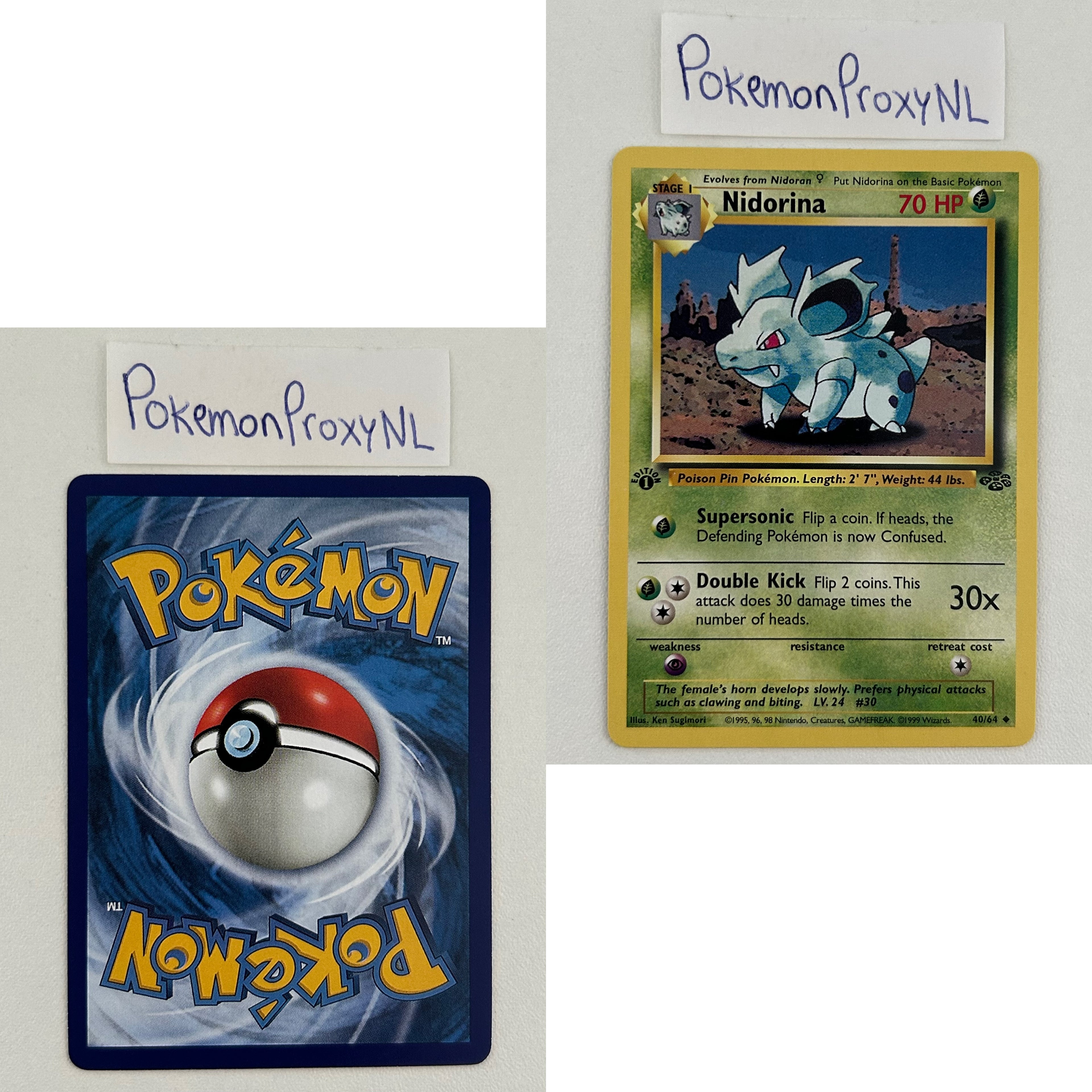 Jungle Set (first edition) (JU) / 1/64 - 64/64 / 1999 / PROXY Pokémon TCG card(s)