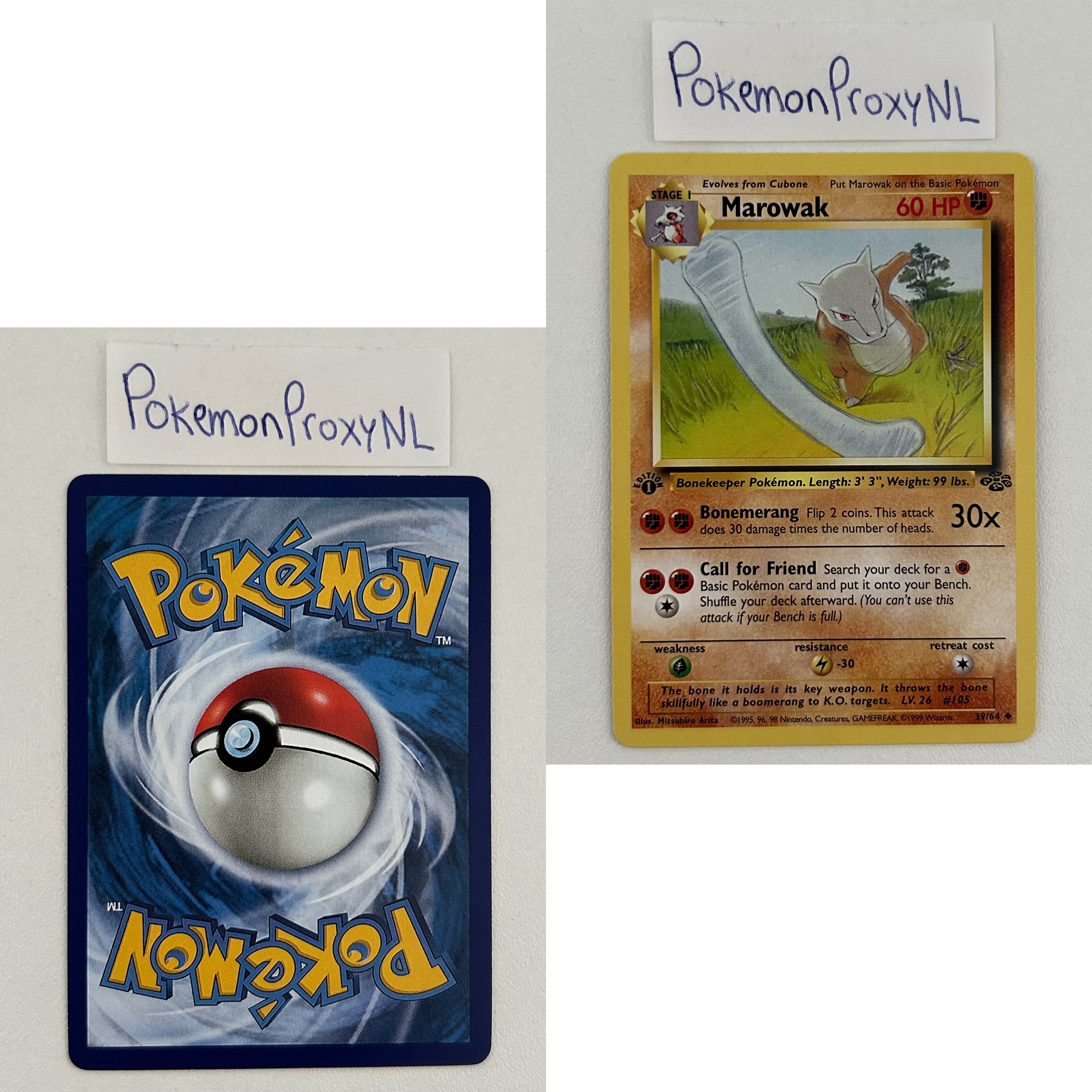 Jungle Set (first edition) (JU) / 1/64 - 64/64 / 1999 / PROXY Pokémon TCG card(s)