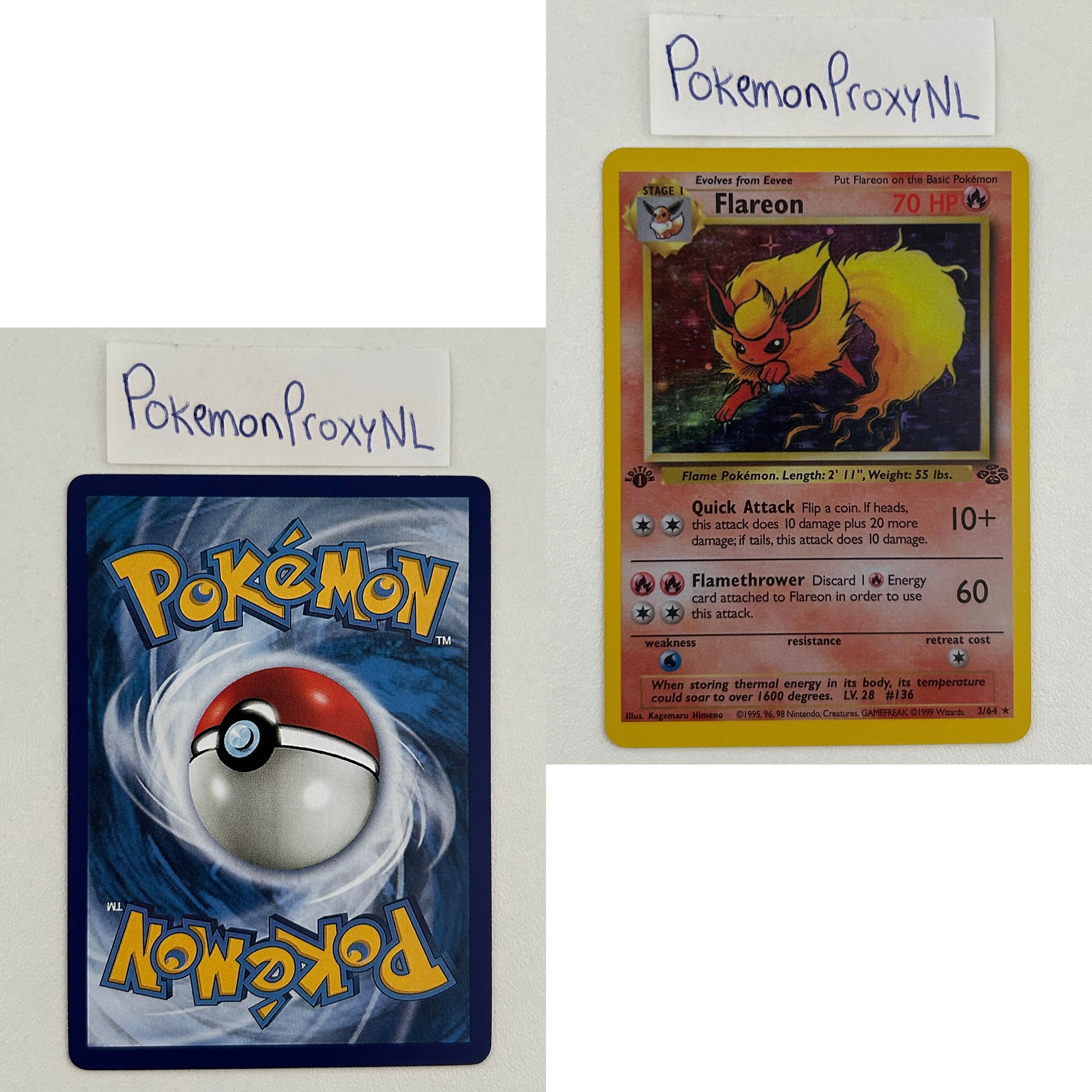 Jungle Set (first edition) (JU) / 1/64 - 64/64 / 1999 / PROXY Pokémon TCG card(s)