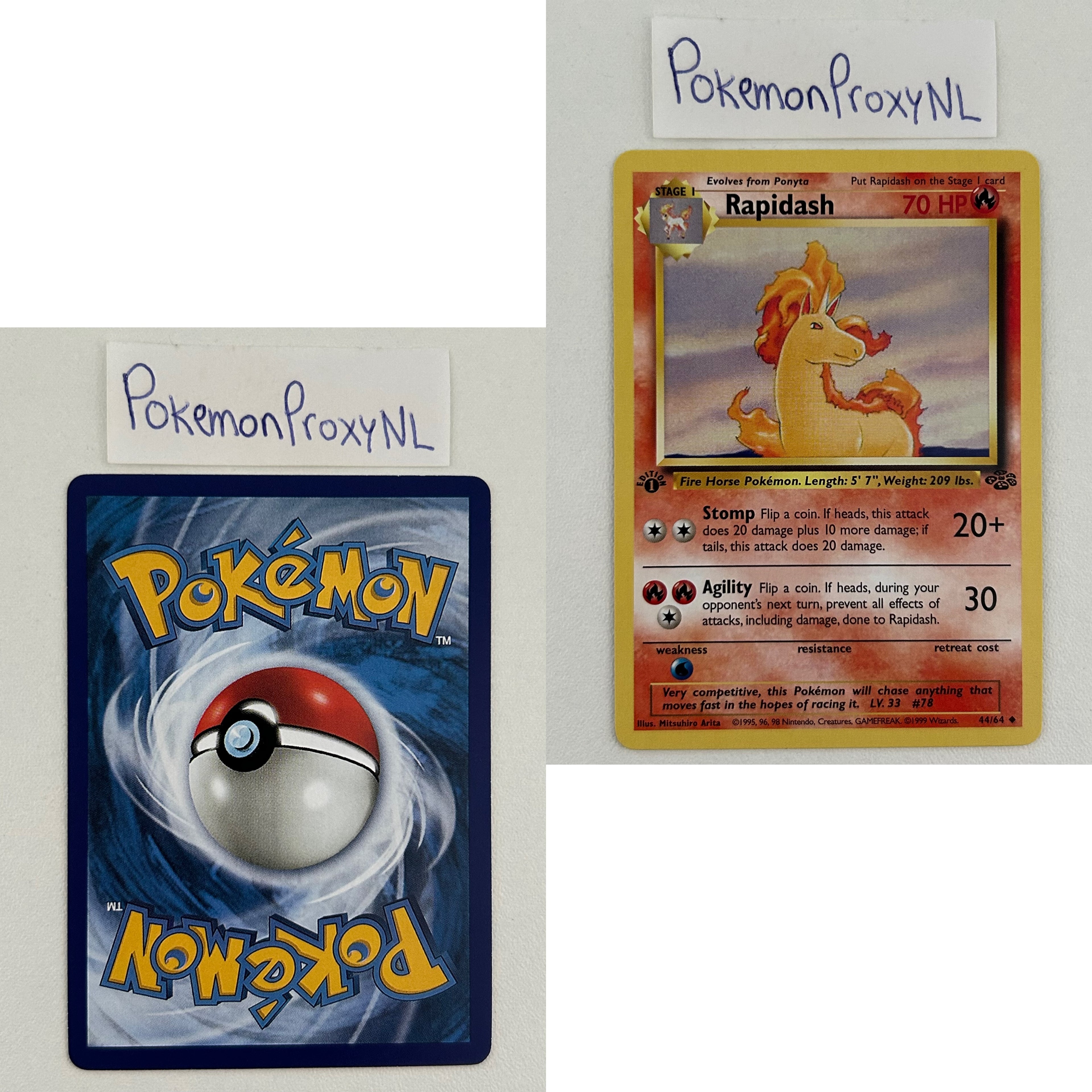 Jungle Set (first edition) (JU) / 1/64 - 64/64 / 1999 / PROXY Pokémon TCG card(s)