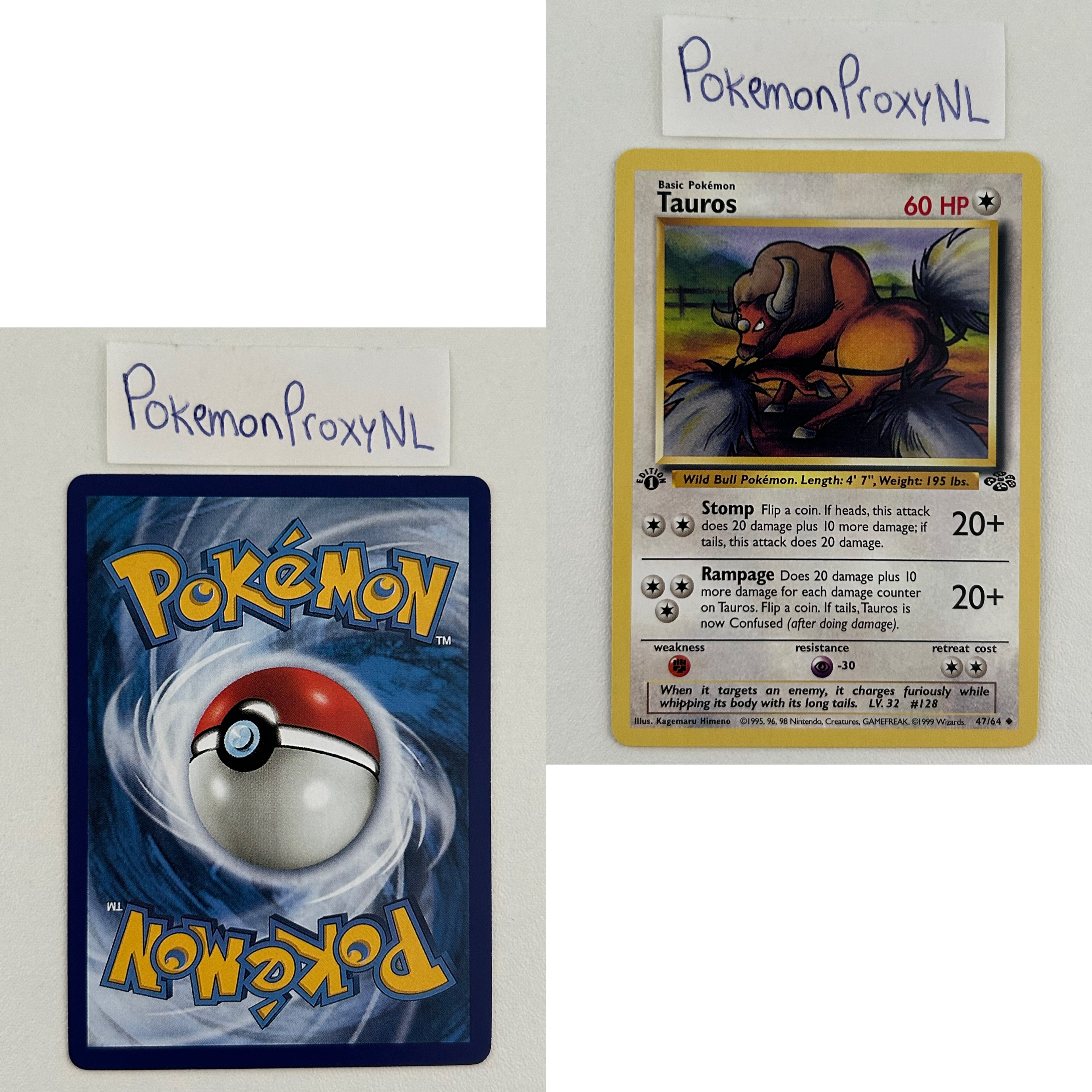 Jungle Set (first edition) (JU) / 1/64 - 64/64 / 1999 / PROXY Pokémon TCG card(s)