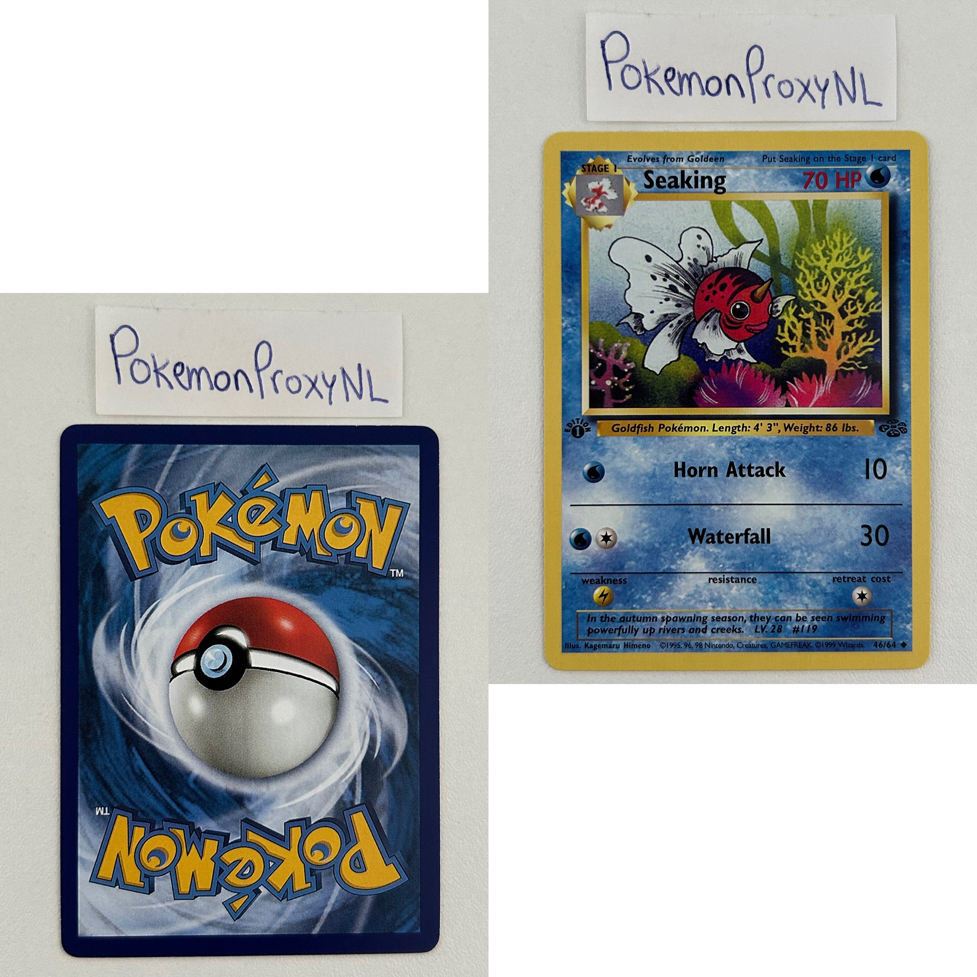 Jungle Set (first edition) (JU) / 1/64 - 64/64 / 1999 / PROXY Pokémon TCG card(s)