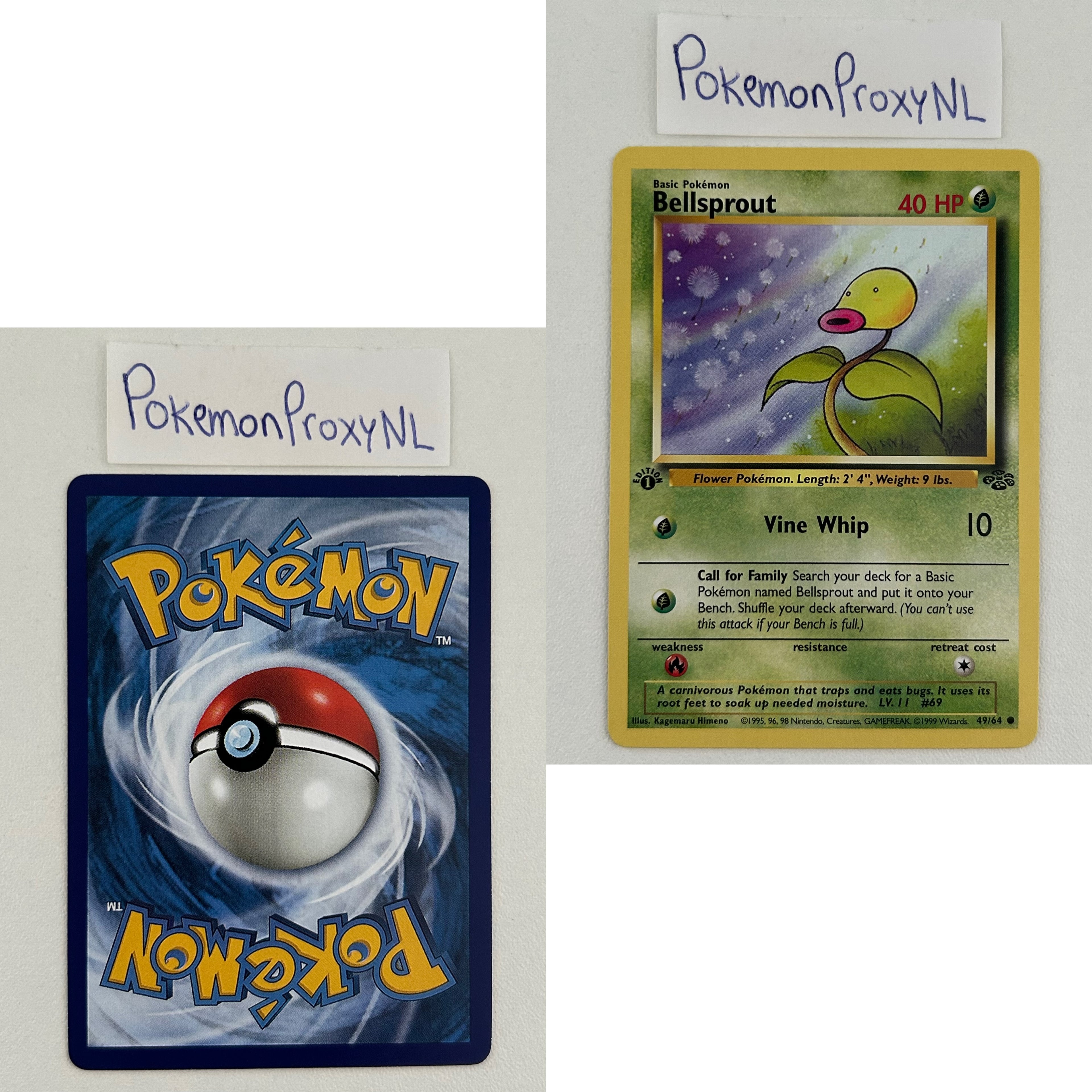 Jungle Set (first edition) (JU) / 1/64 - 64/64 / 1999 / PROXY Pokémon TCG card(s)