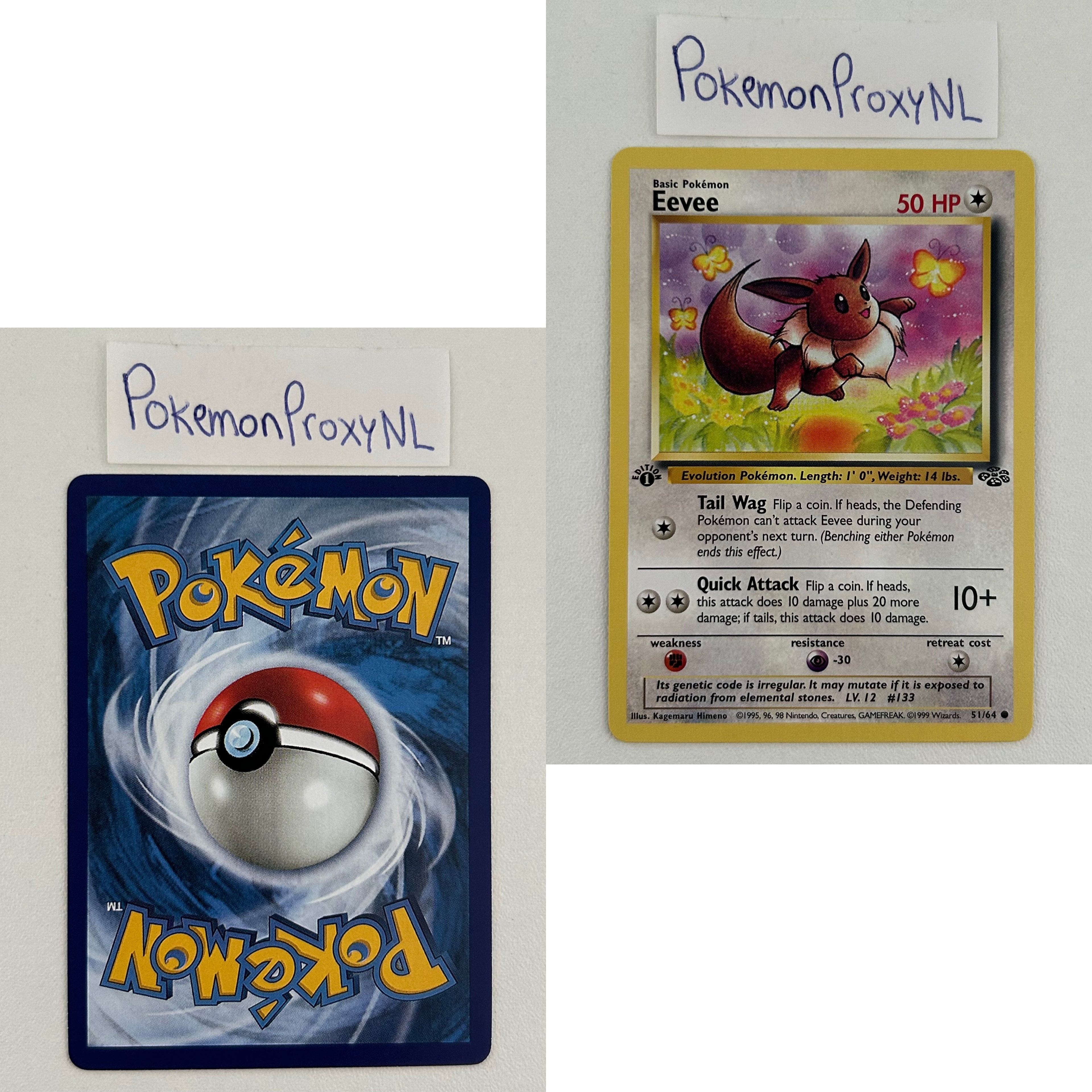 Jungle Set (first edition) (JU) / 1/64 - 64/64 / 1999 / PROXY Pokémon TCG card(s)