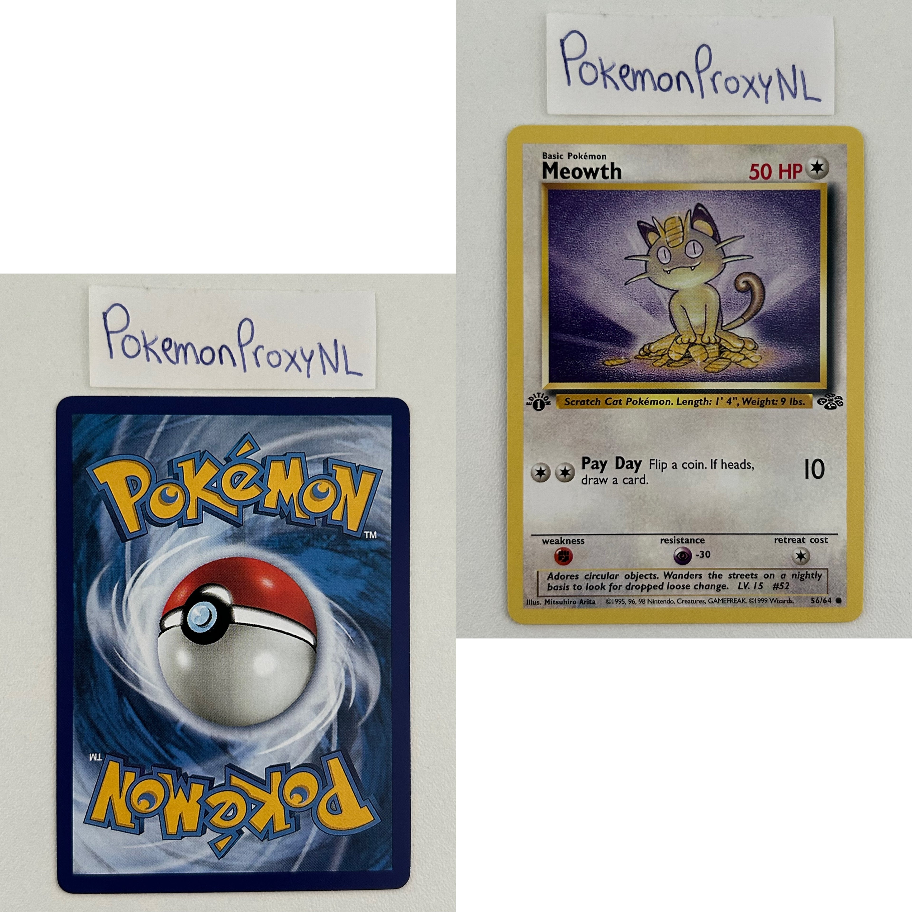 Jungle Set (first edition) (JU) / 1/64 - 64/64 / 1999 / PROXY Pokémon TCG card(s)