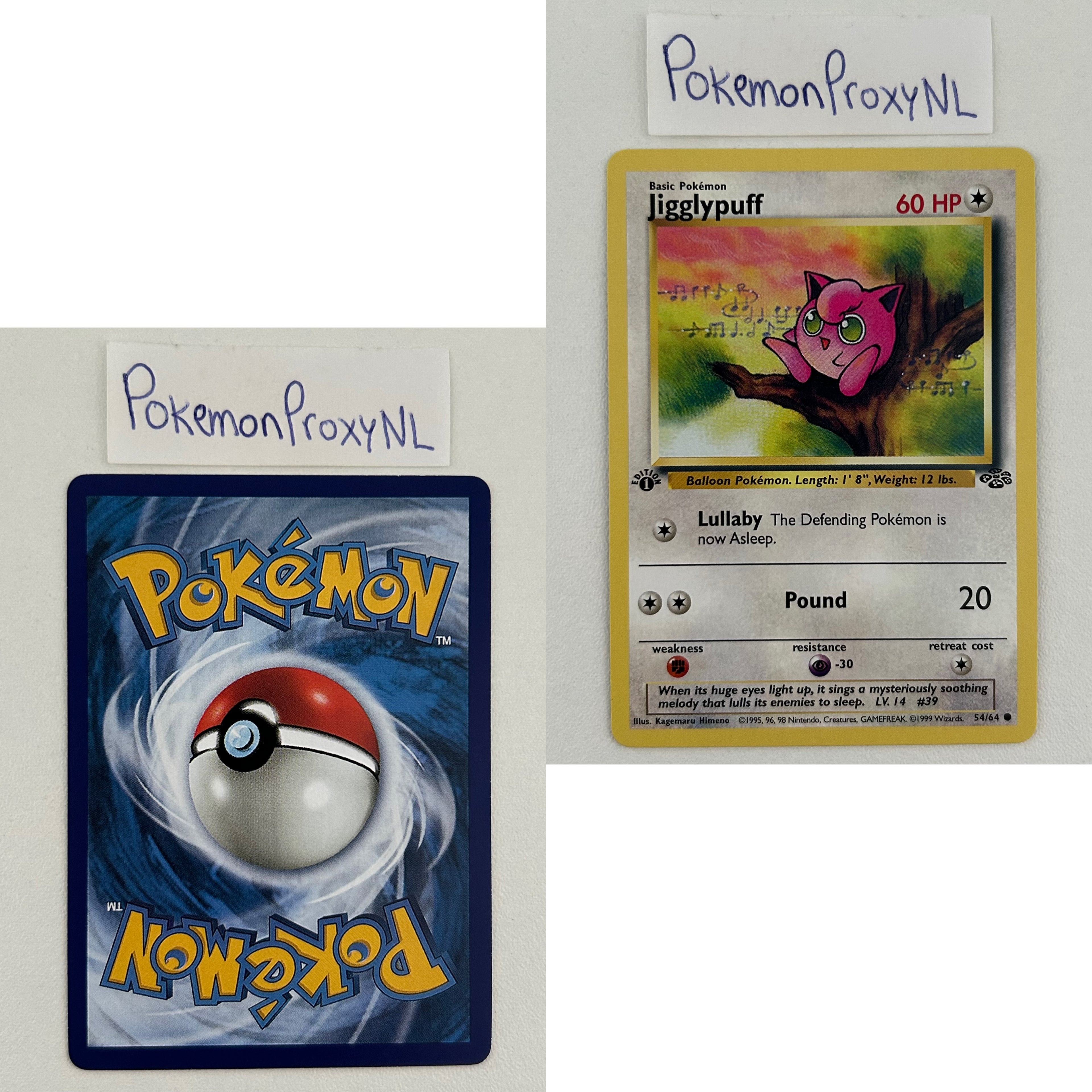 Jungle Set (first edition) (JU) / 1/64 - 64/64 / 1999 / PROXY Pokémon TCG card(s)