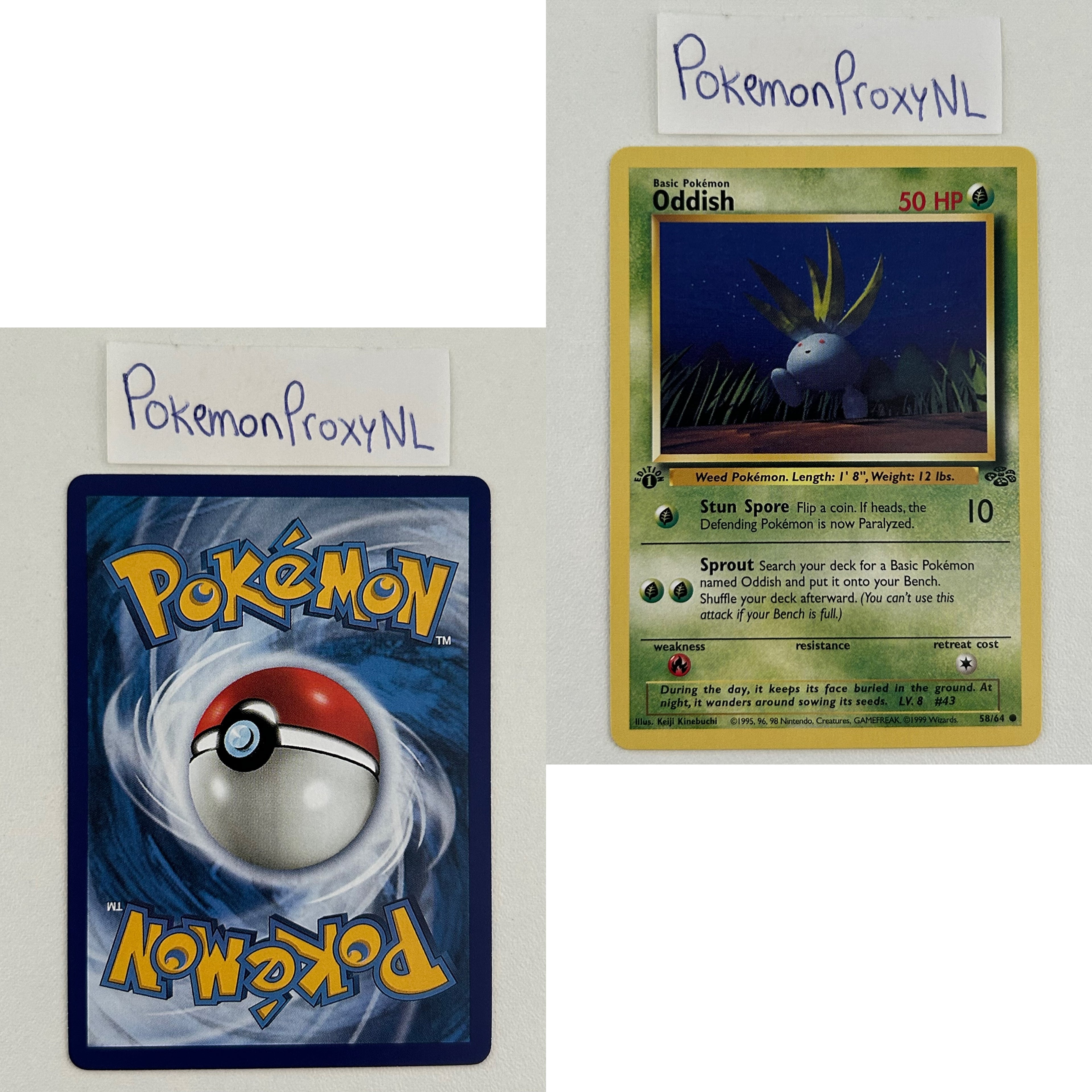 Jungle Set (first edition) (JU) / 1/64 - 64/64 / 1999 / PROXY Pokémon TCG card(s)