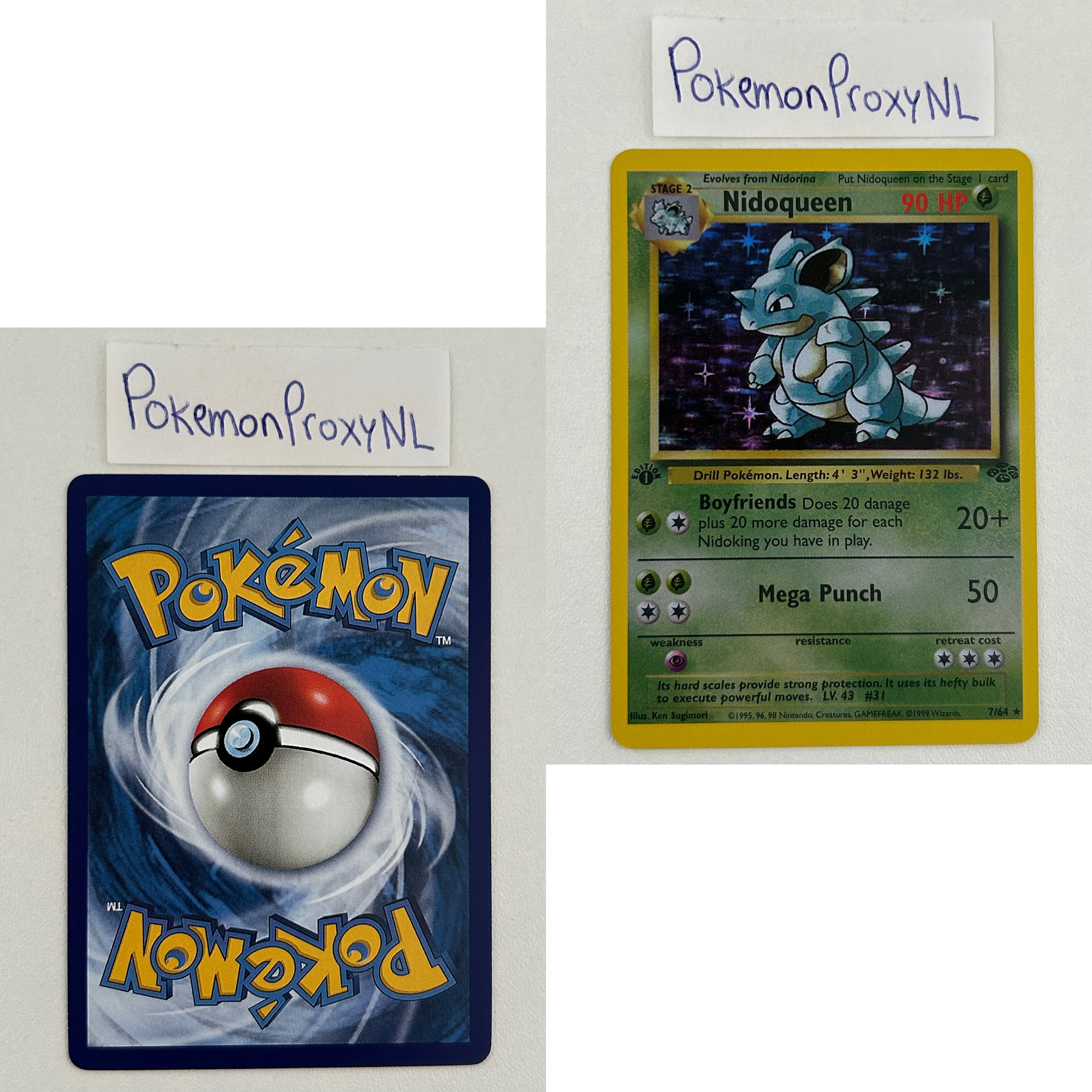 Jungle Set (first edition) (JU) / 1/64 - 64/64 / 1999 / PROXY Pokémon TCG card(s)