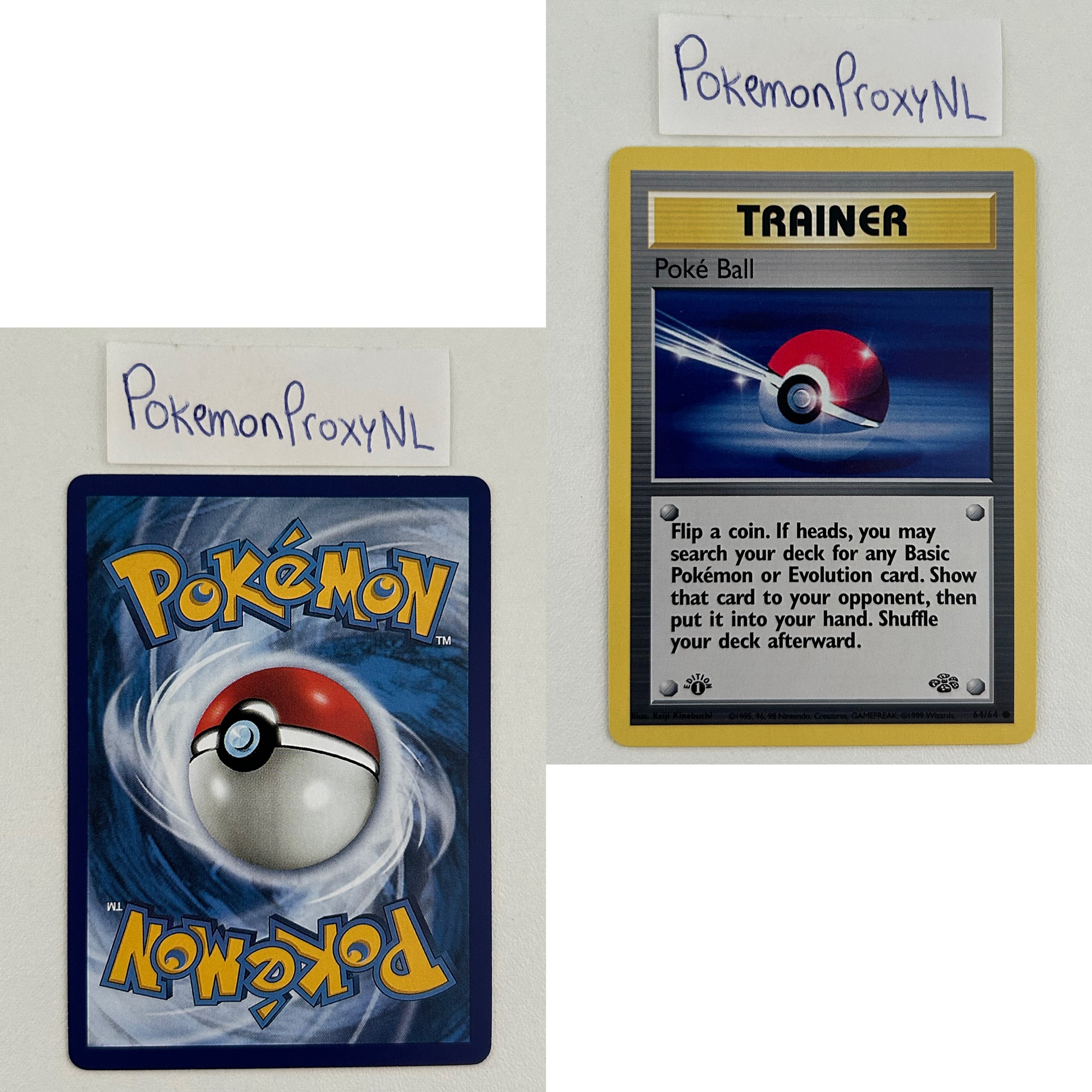 Jungle Set (first edition) (JU) / 1/64 - 64/64 / 1999 / PROXY Pokémon TCG card(s)