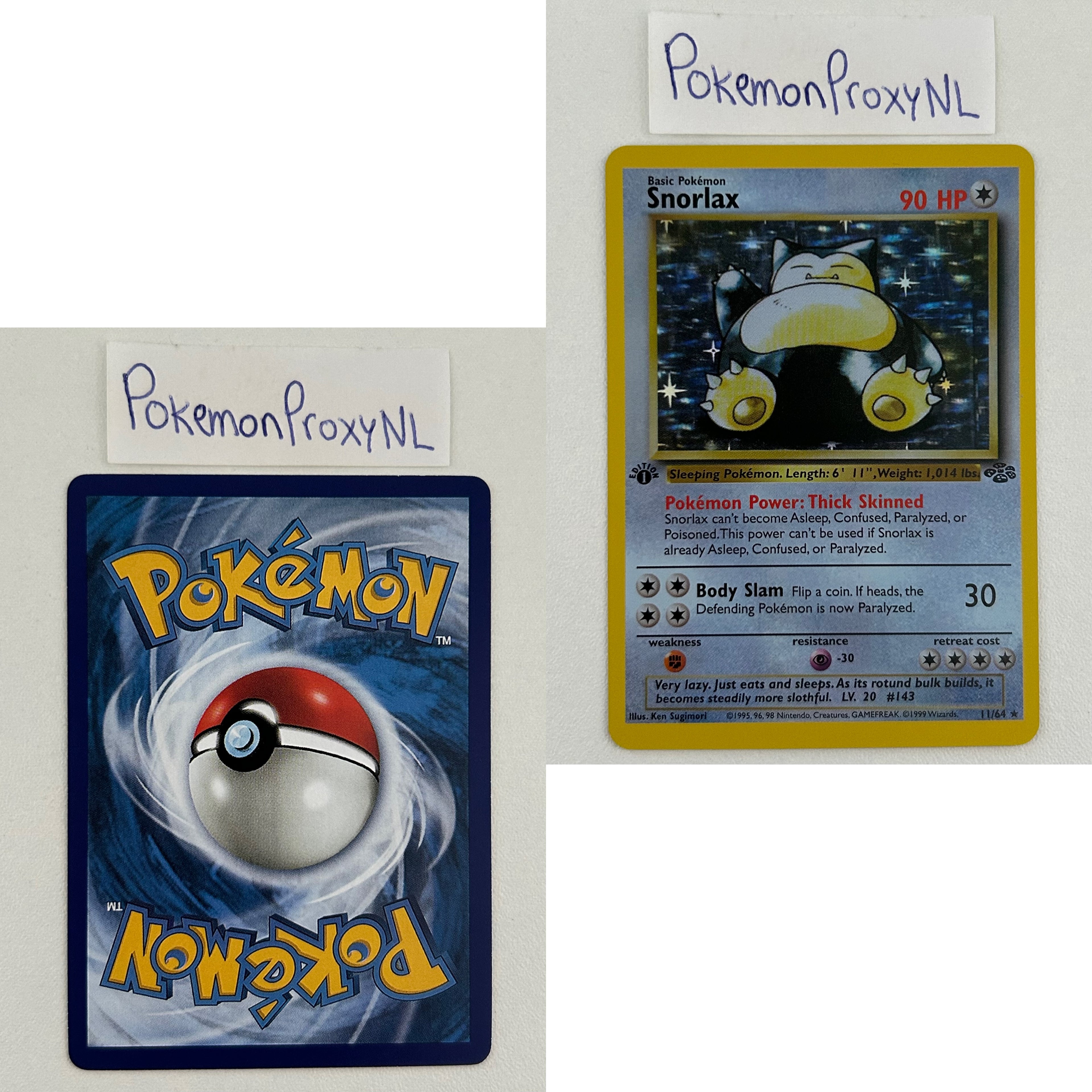 Jungle Set (first edition) (JU) / 1/64 - 64/64 / 1999 / PROXY Pokémon TCG card(s)