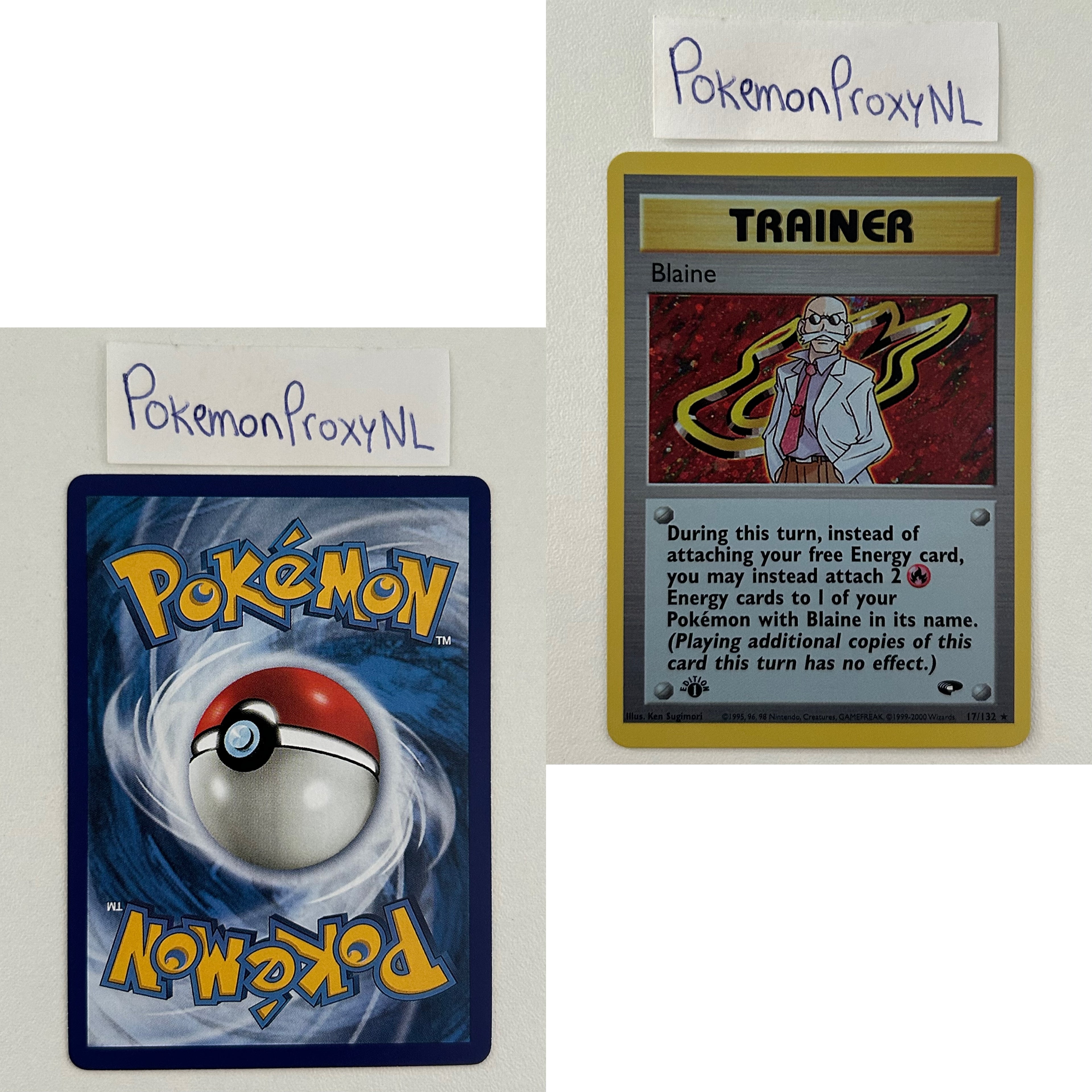 Gym Challenge Set (first edition) (G2) / 1/132 - 132/132 / 1999 / PROXY Pokémon TCG card(s)