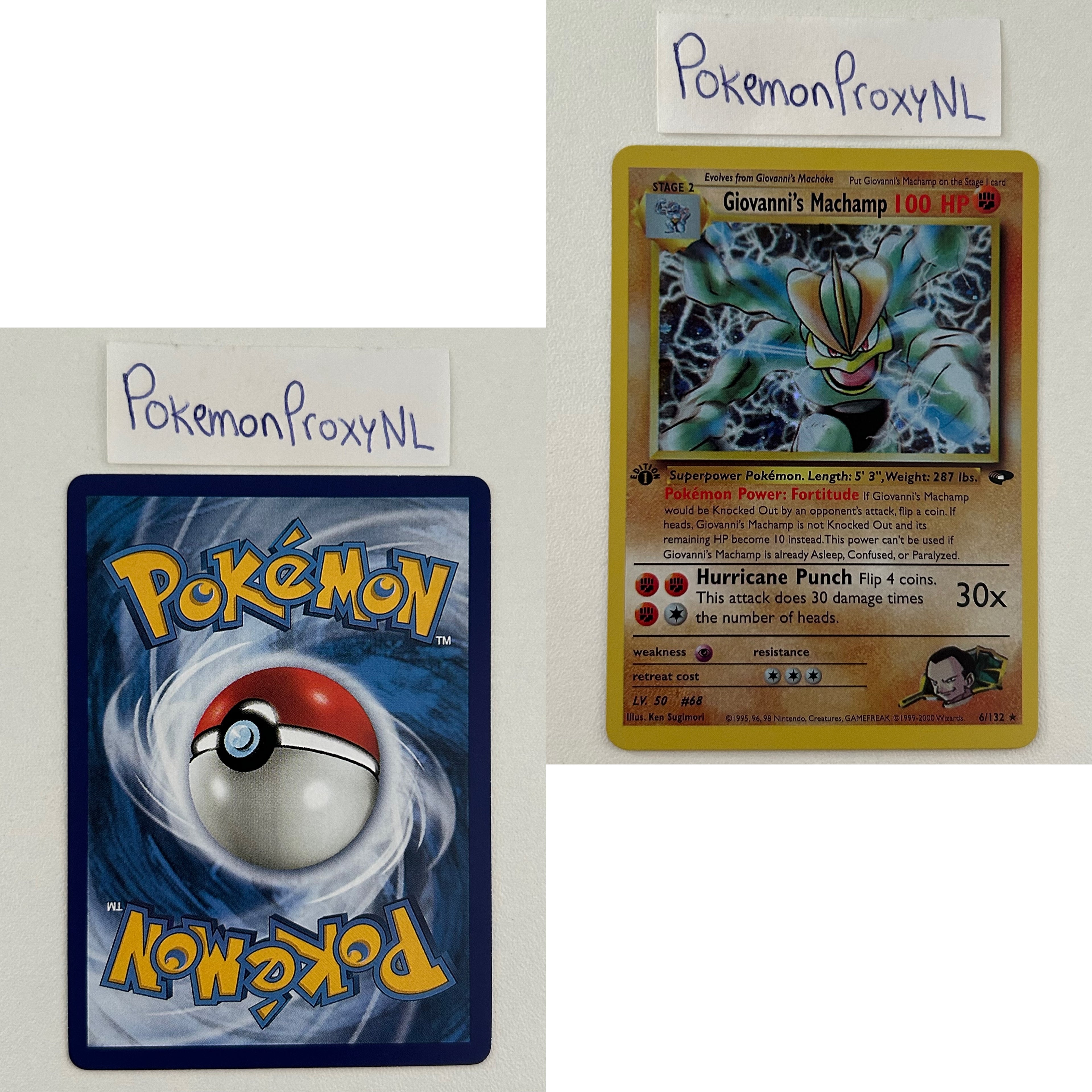 Gym Challenge Set (first edition) (G2) / 1/132 - 132/132 / 1999 / PROXY Pokémon TCG card(s)