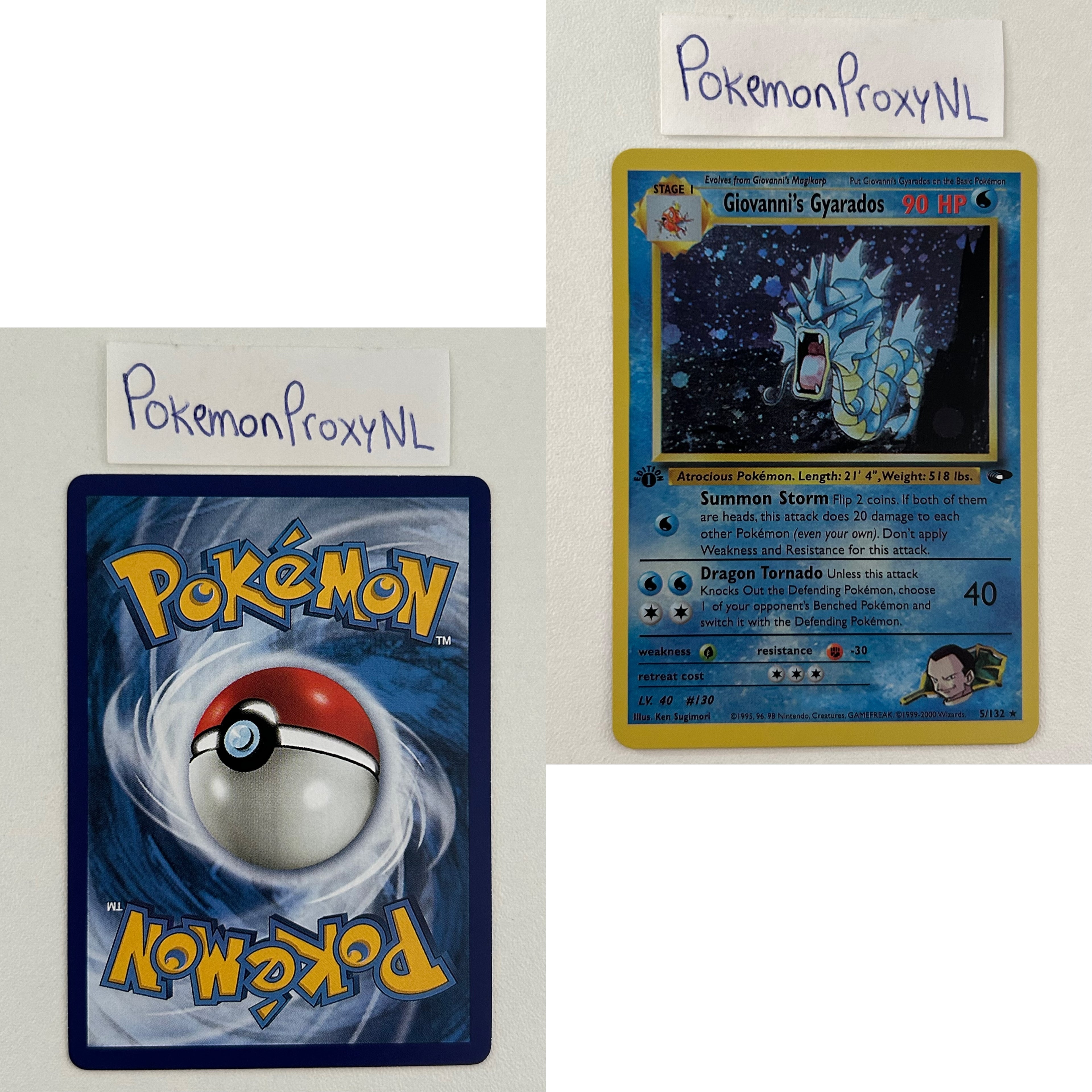 Gym Challenge Set (first edition) (G2) / 1/132 - 132/132 / 1999 / PROXY Pokémon TCG card(s)
