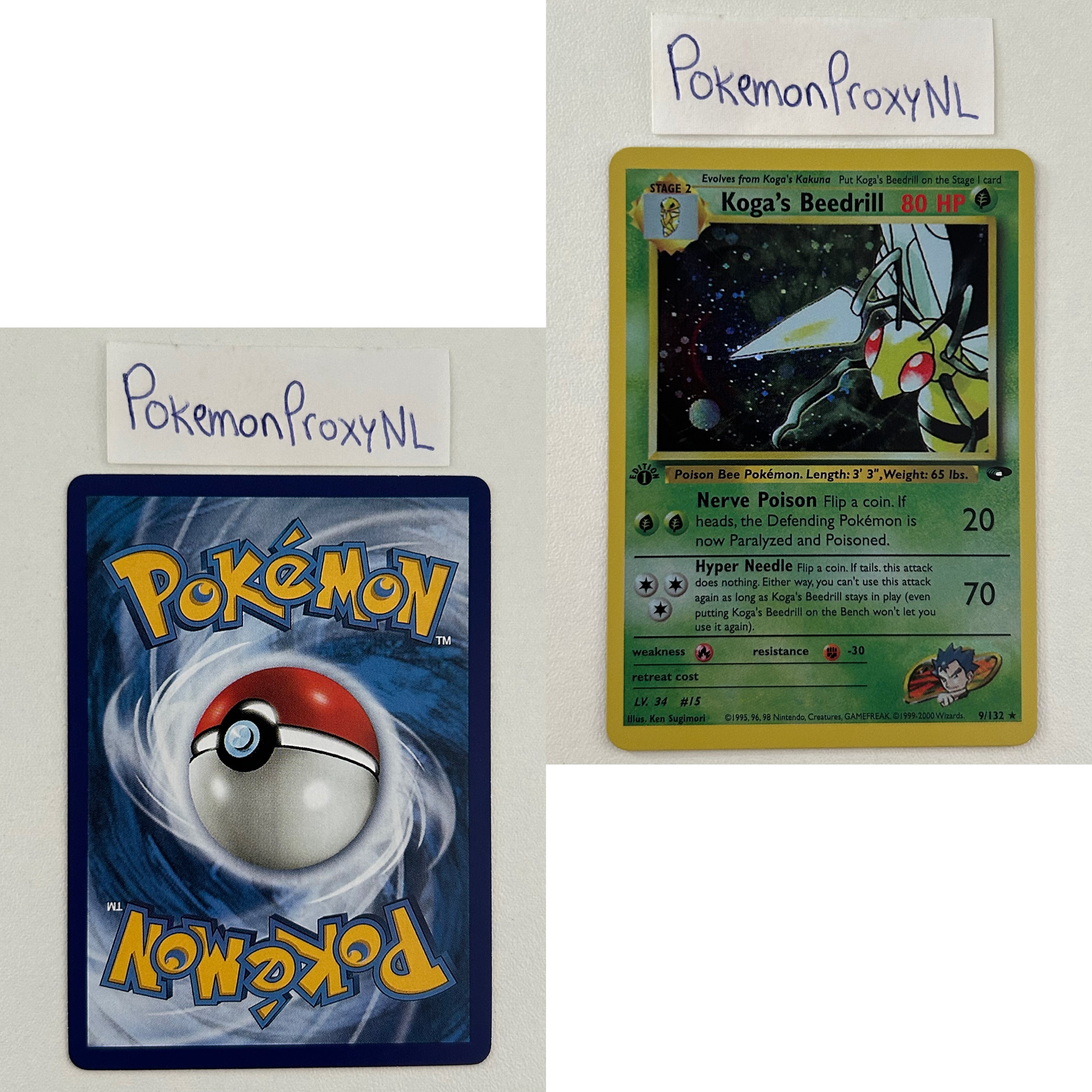 Gym Challenge Set (first edition) (G2) / 1/132 - 132/132 / 1999 / PROXY Pokémon TCG card(s)