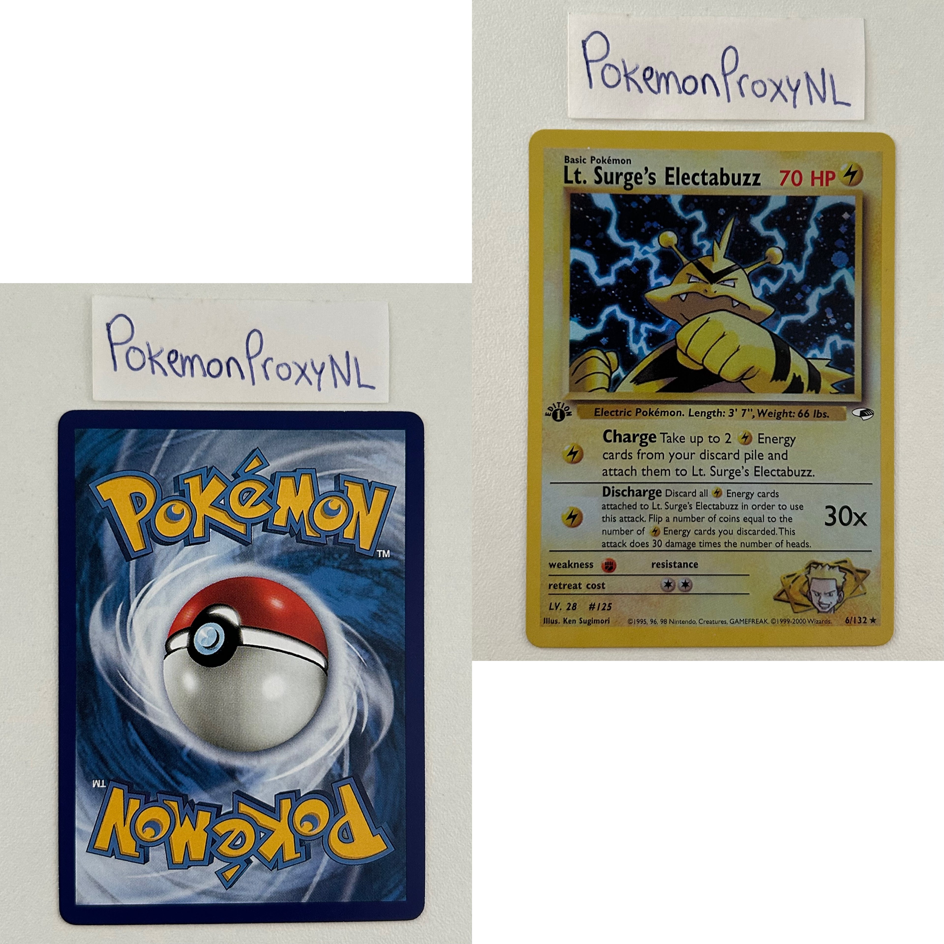 Gym Heroes Set (first edition) (G1) / 1/132 - 132/132 / 1999 / PROXY Pokémon TCG card(s)