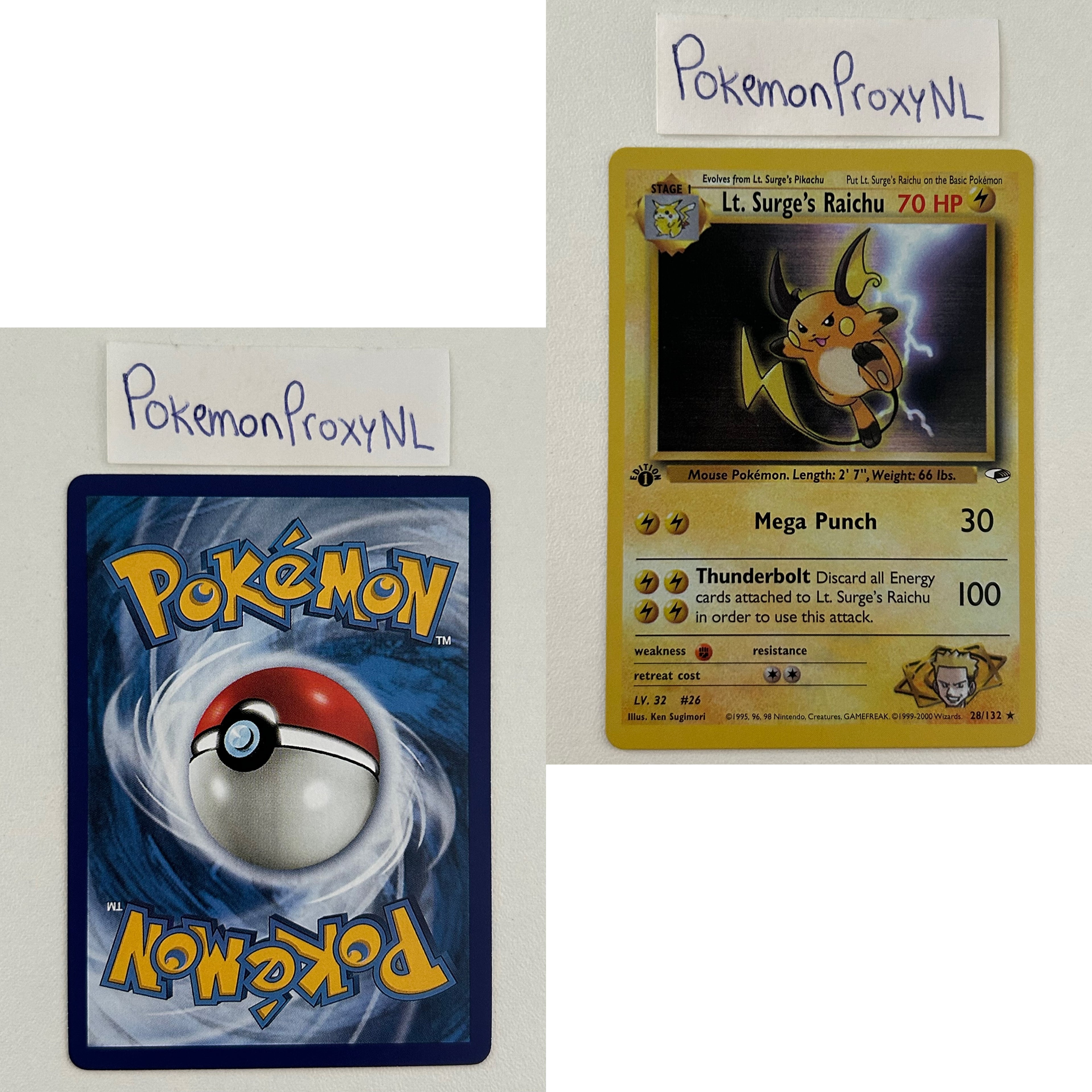 Gym Heroes Set (first edition) (G1) / 1/132 - 132/132 / 1999 / PROXY Pokémon TCG card(s)