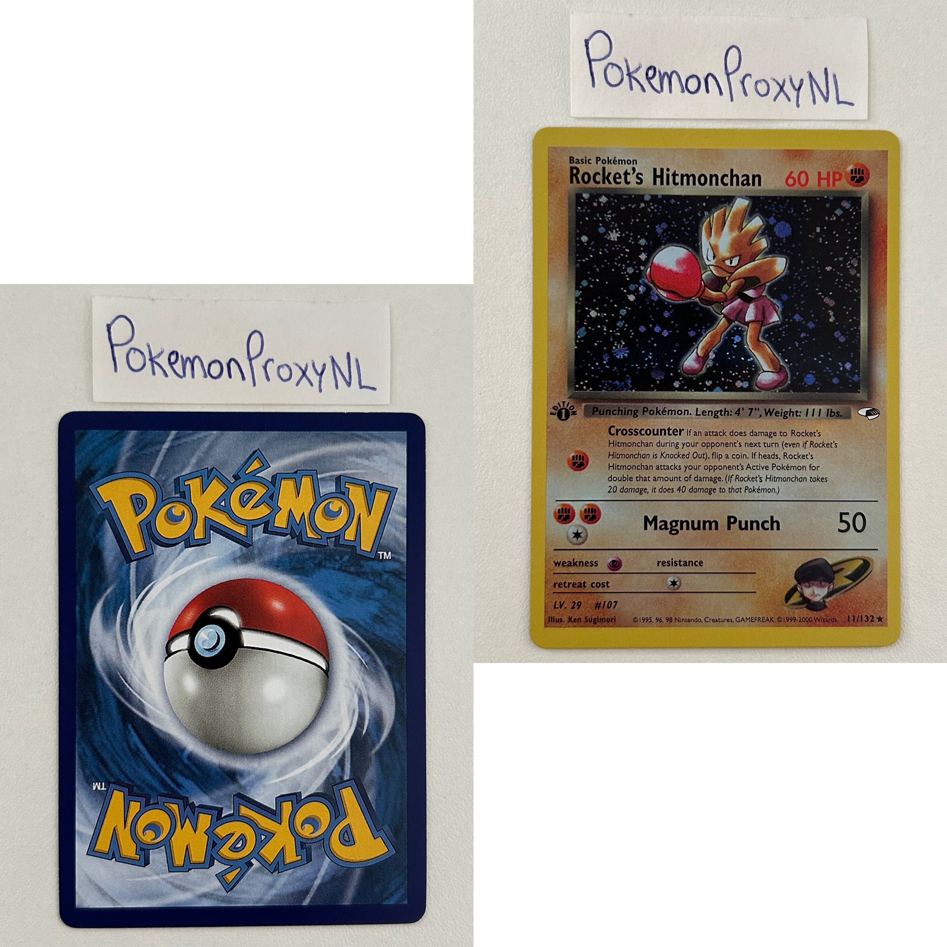 Gym Heroes Set (first edition) (G1) / 1/132 - 132/132 / 1999 / PROXY Pokémon TCG card(s)