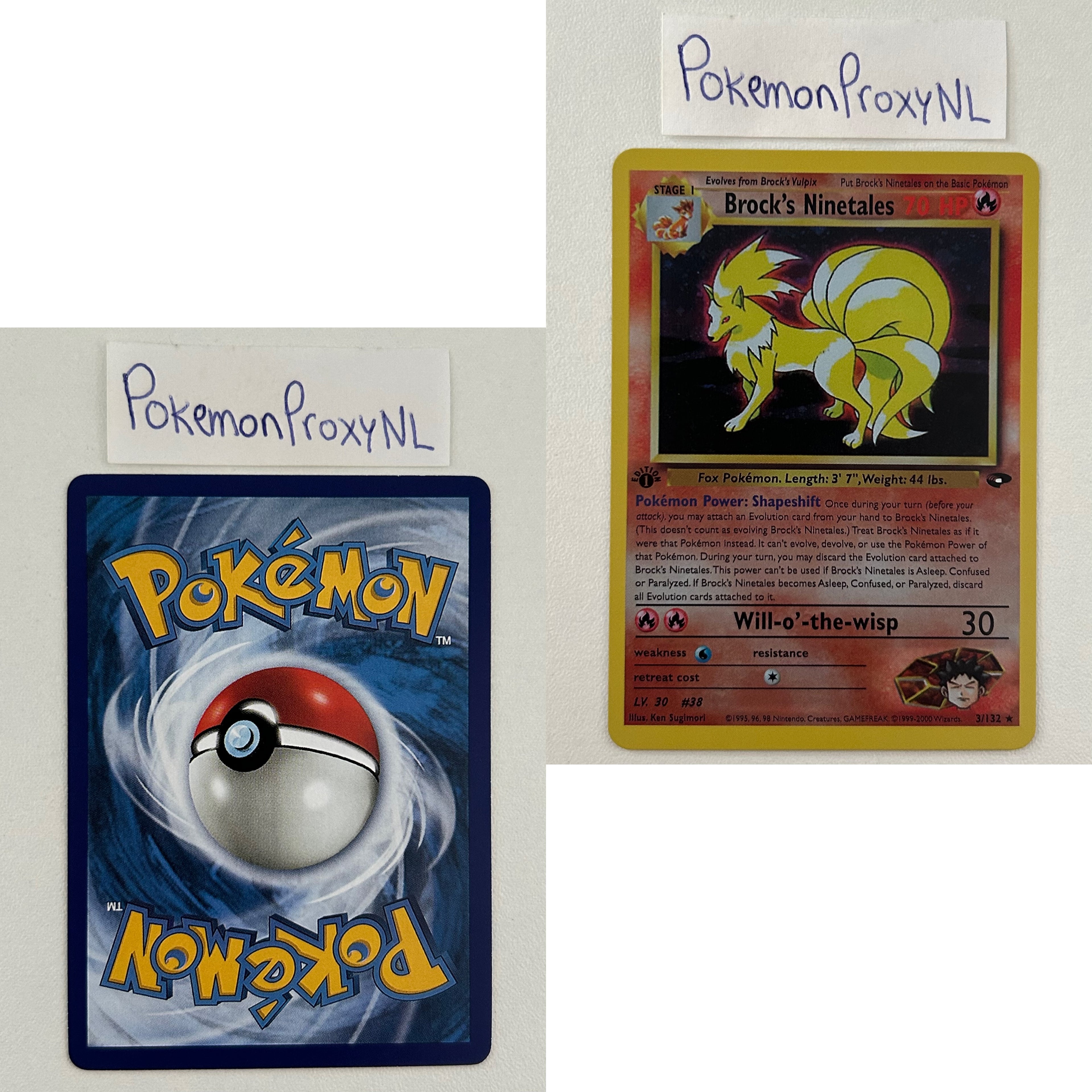 Gym Challenge Set (first edition) (G2) / 1/132 - 132/132 / 1999 / PROXY Pokémon TCG card(s)