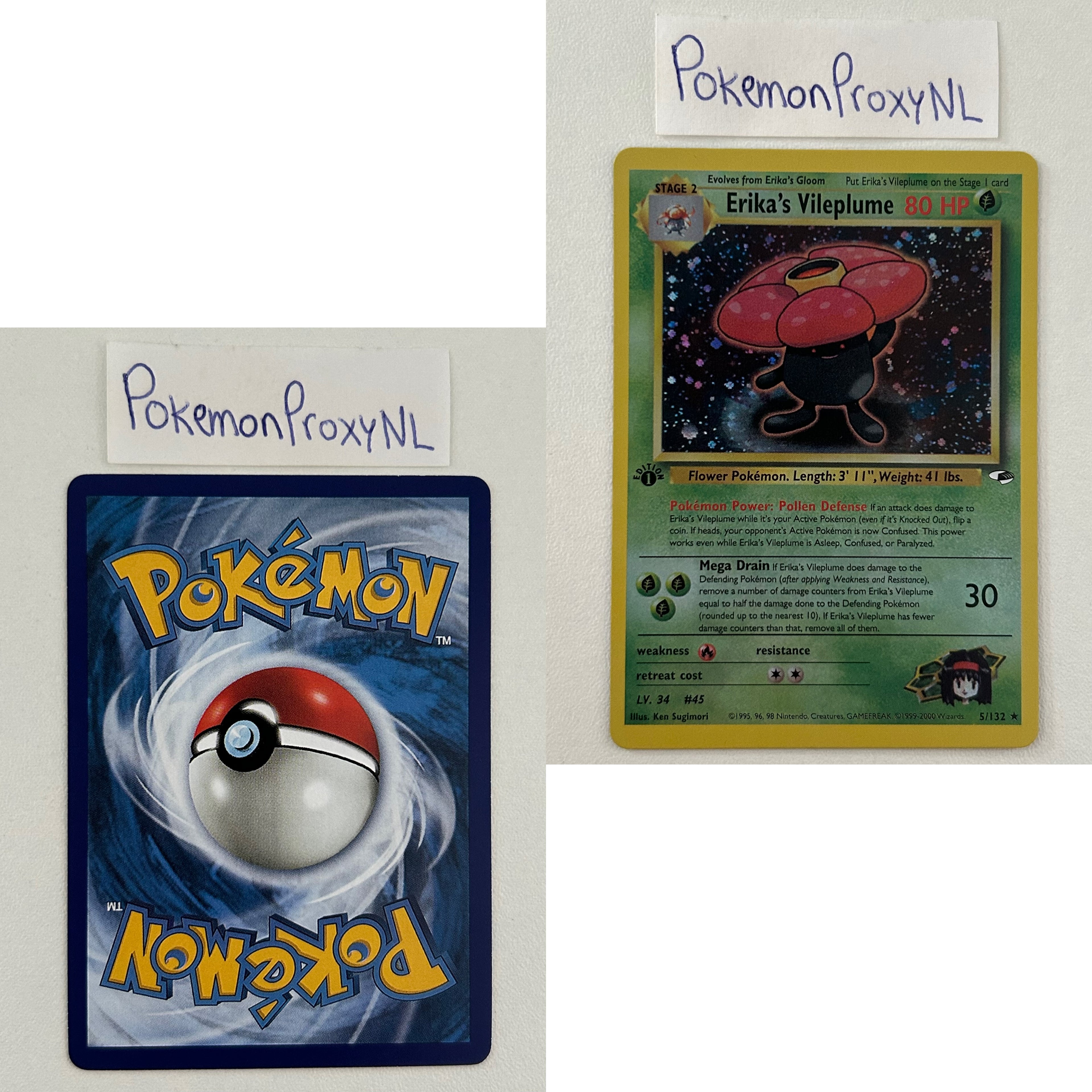 Gym Heroes Set (first edition) (G1) / 1/132 - 132/132 / 1999 / PROXY Pokémon TCG card(s)