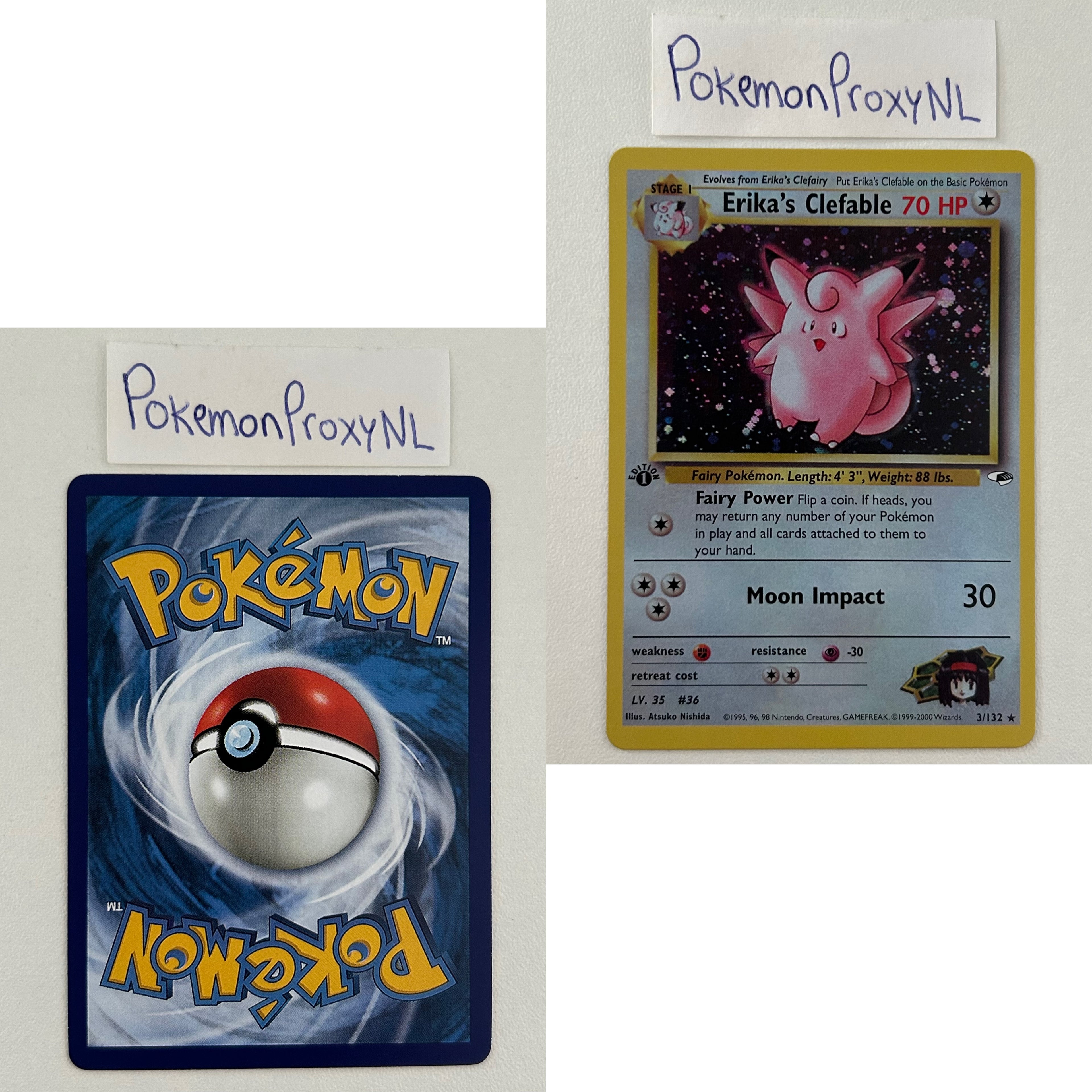 Gym Heroes Set (first edition) (G1) / 1/132 - 132/132 / 1999 / PROXY Pokémon TCG card(s)