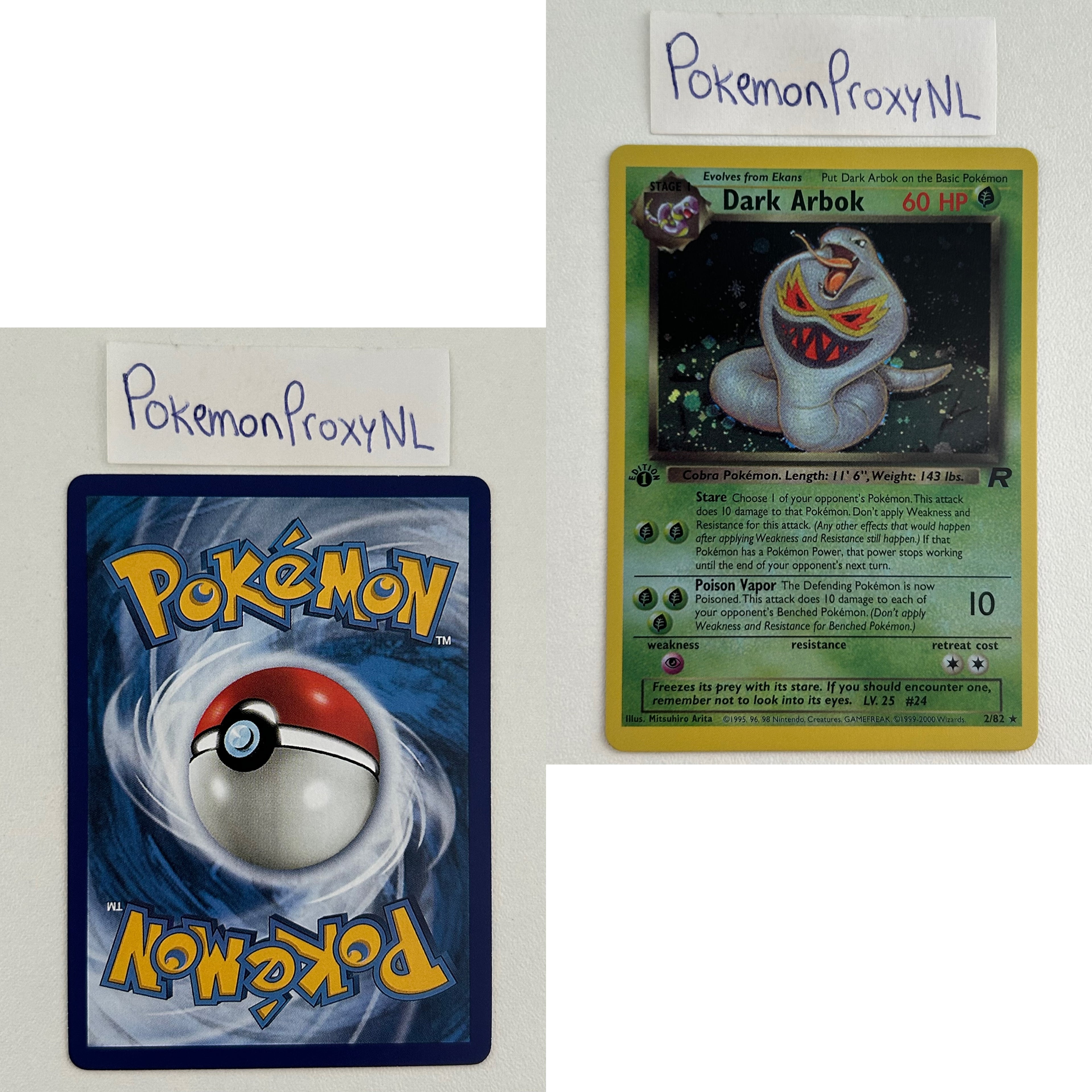 Team Rocket Set (first edition) (RO) / 1/82 - 83/82 / 1999 / PROXY Pokémon TCG card(s)