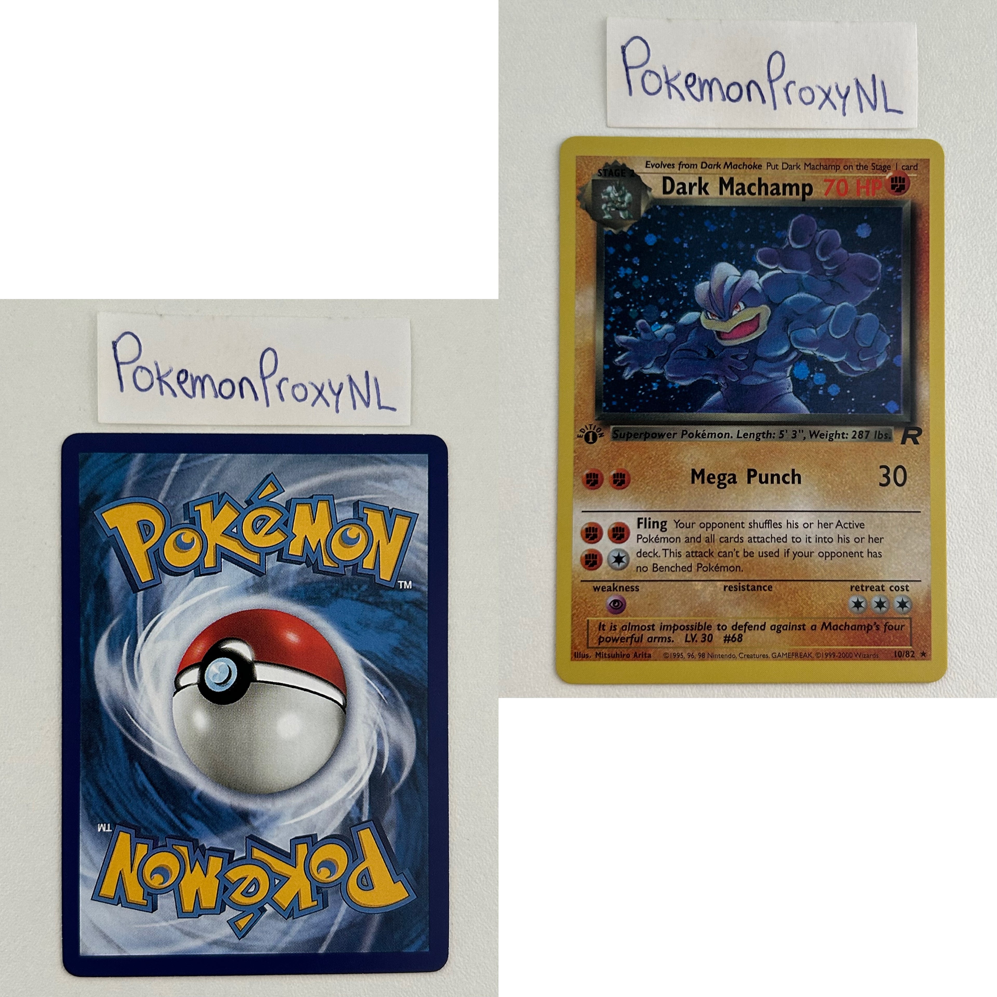 Team Rocket Set (first edition) (RO) / 1/82 - 83/82 / 1999 / PROXY Pokémon TCG card(s)