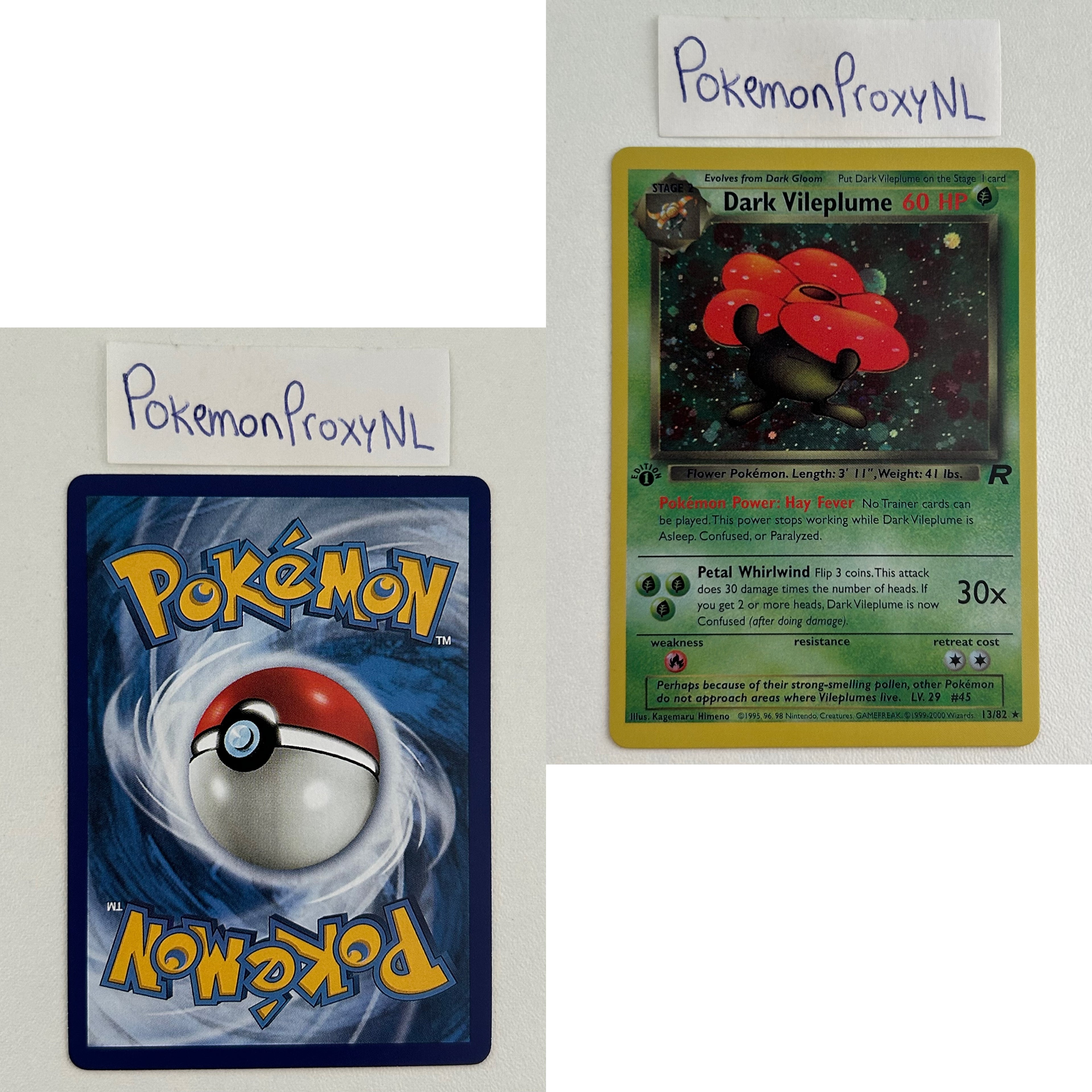Team Rocket Set (first edition) (RO) / 1/82 - 83/82 / 1999 / PROXY Pokémon TCG card(s)