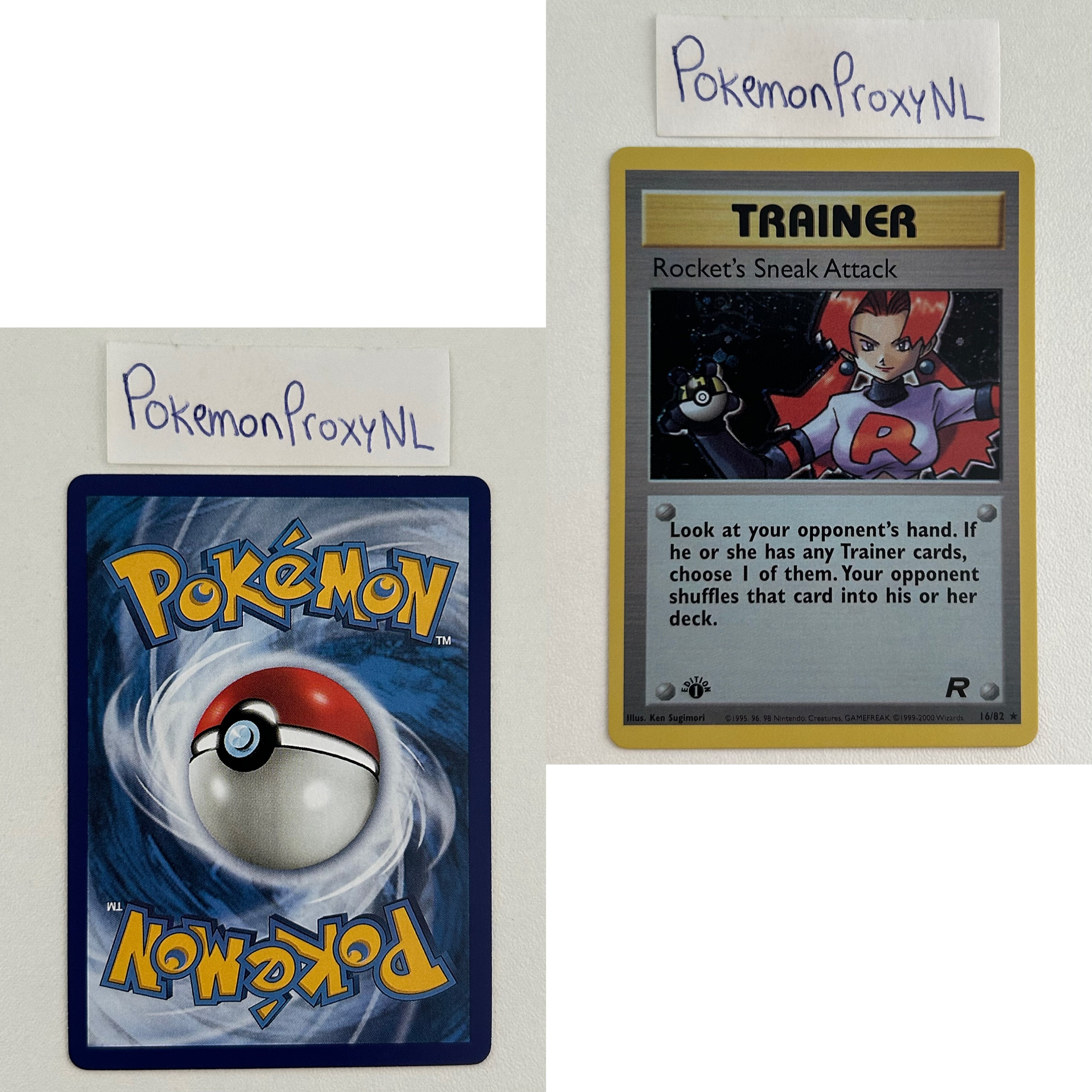 Team Rocket Set (first edition) (RO) / 1/82 - 83/82 / 1999 / PROXY Pokémon TCG card(s)