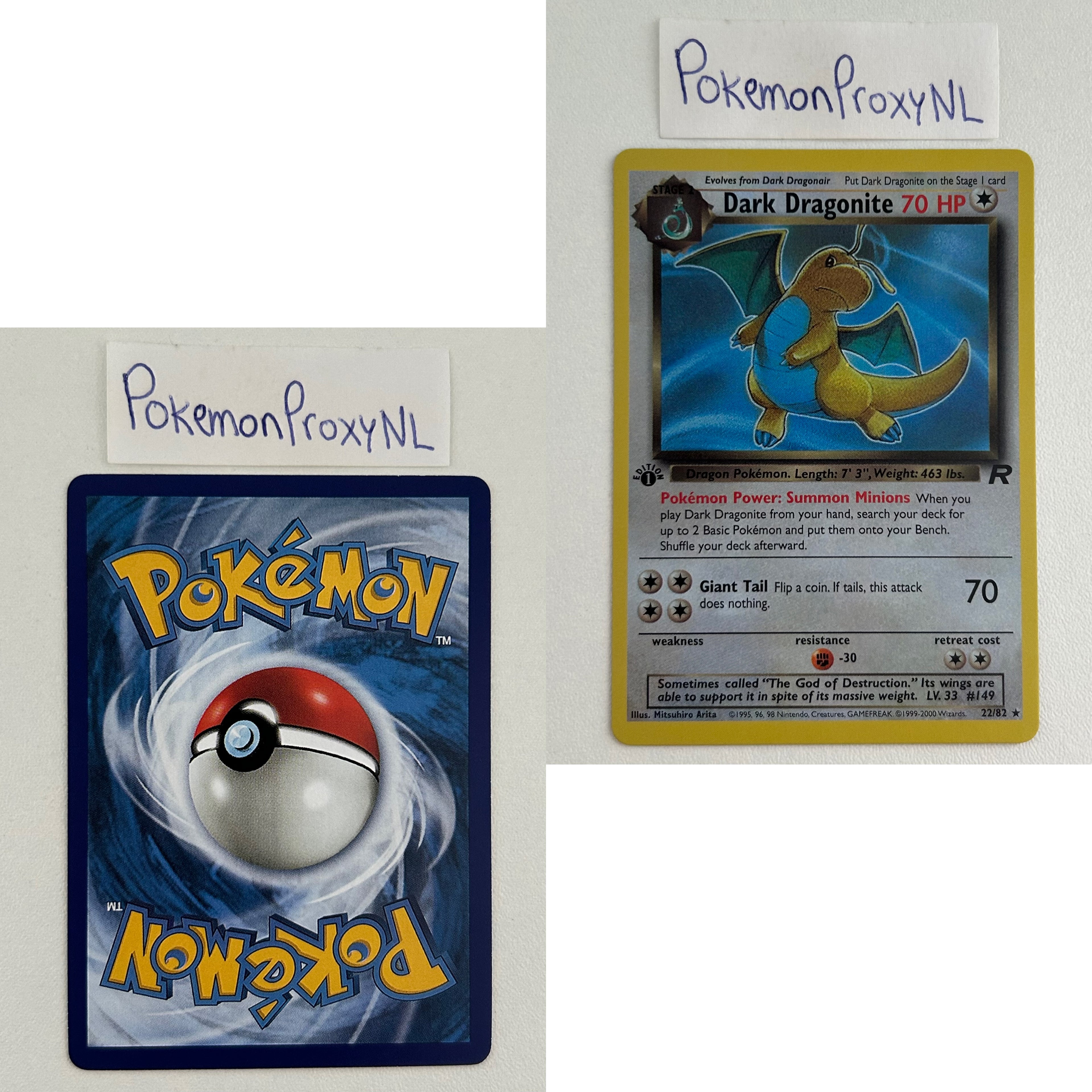 Team Rocket Set (first edition) (RO) / 1/82 - 83/82 / 1999 / PROXY Pokémon TCG card(s)