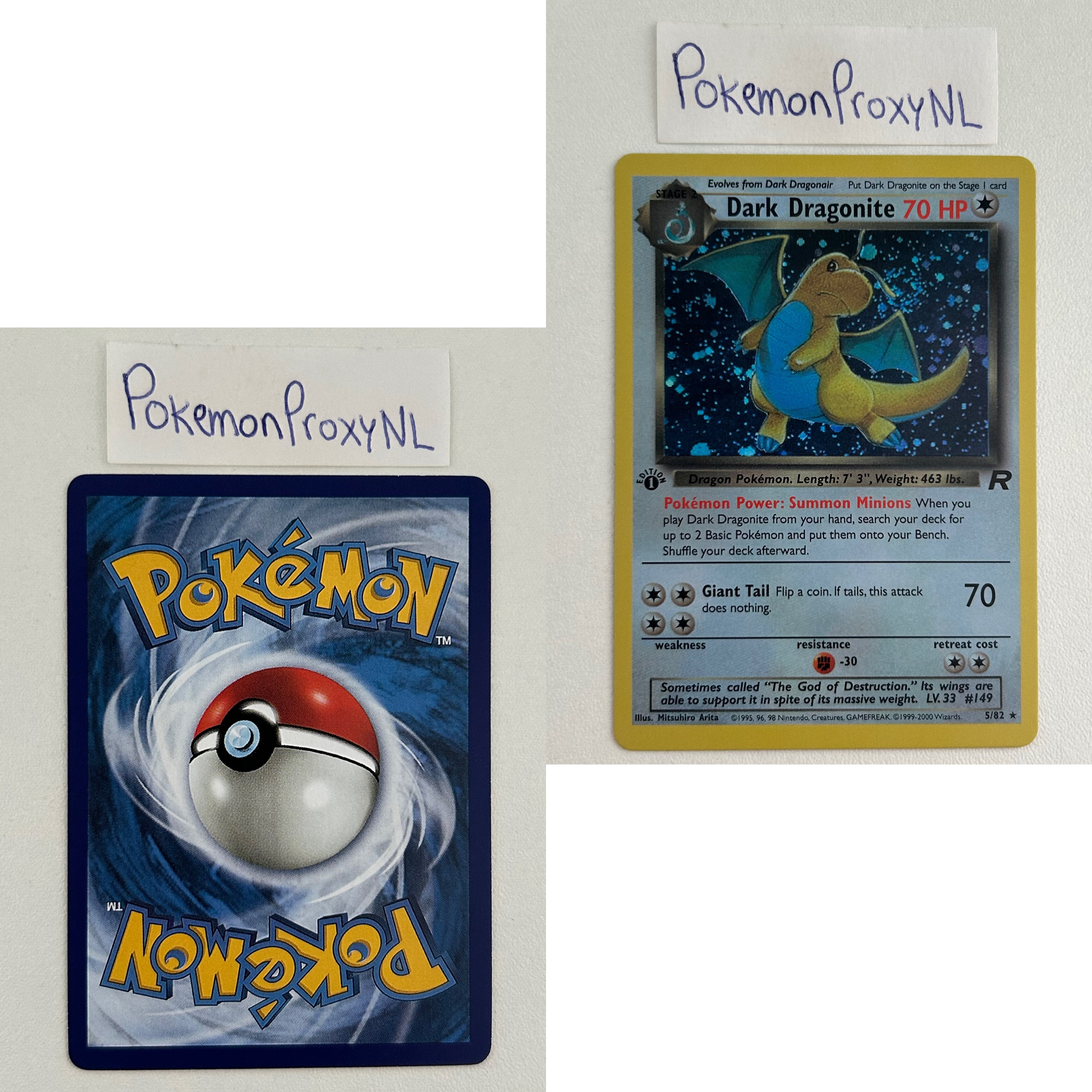Team Rocket Set (first edition) (RO) / 1/82 - 83/82 / 1999 / PROXY Pokémon TCG card(s)