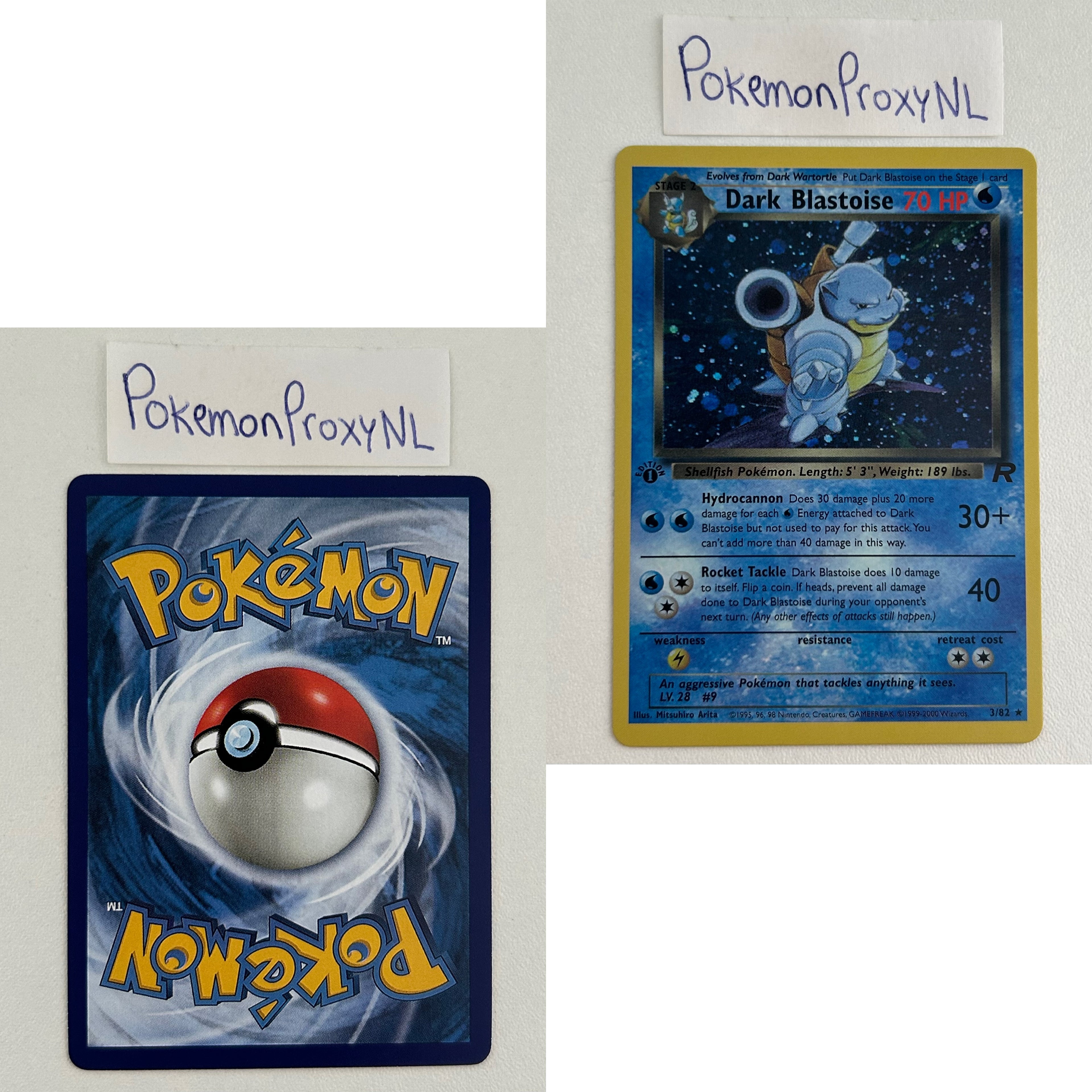 Team Rocket Set (first edition) (RO) / 1/82 - 83/82 / 1999 / PROXY Pokémon TCG card(s)