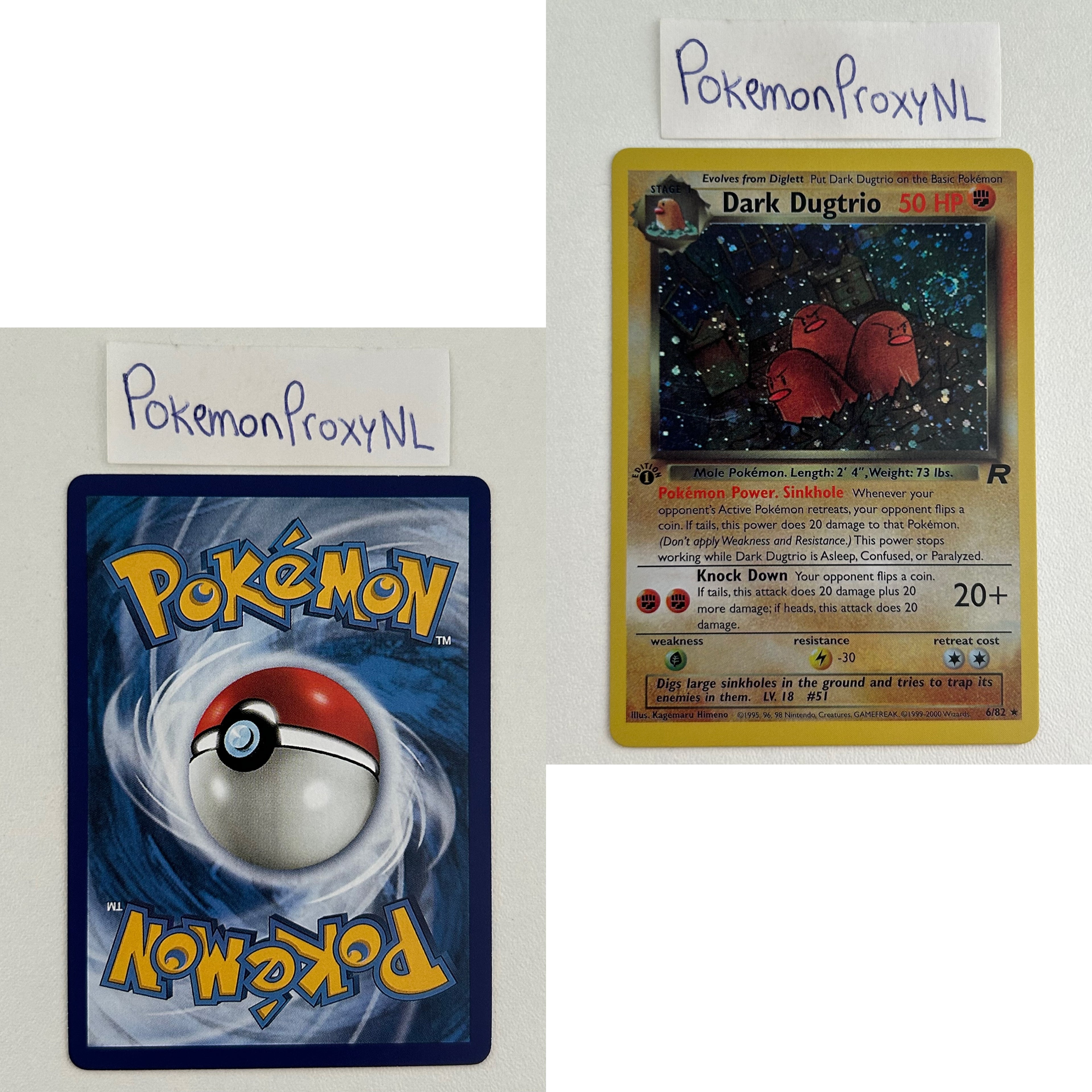 Team Rocket Set (first edition) (RO) / 1/82 - 83/82 / 1999 / PROXY Pokémon TCG card(s)