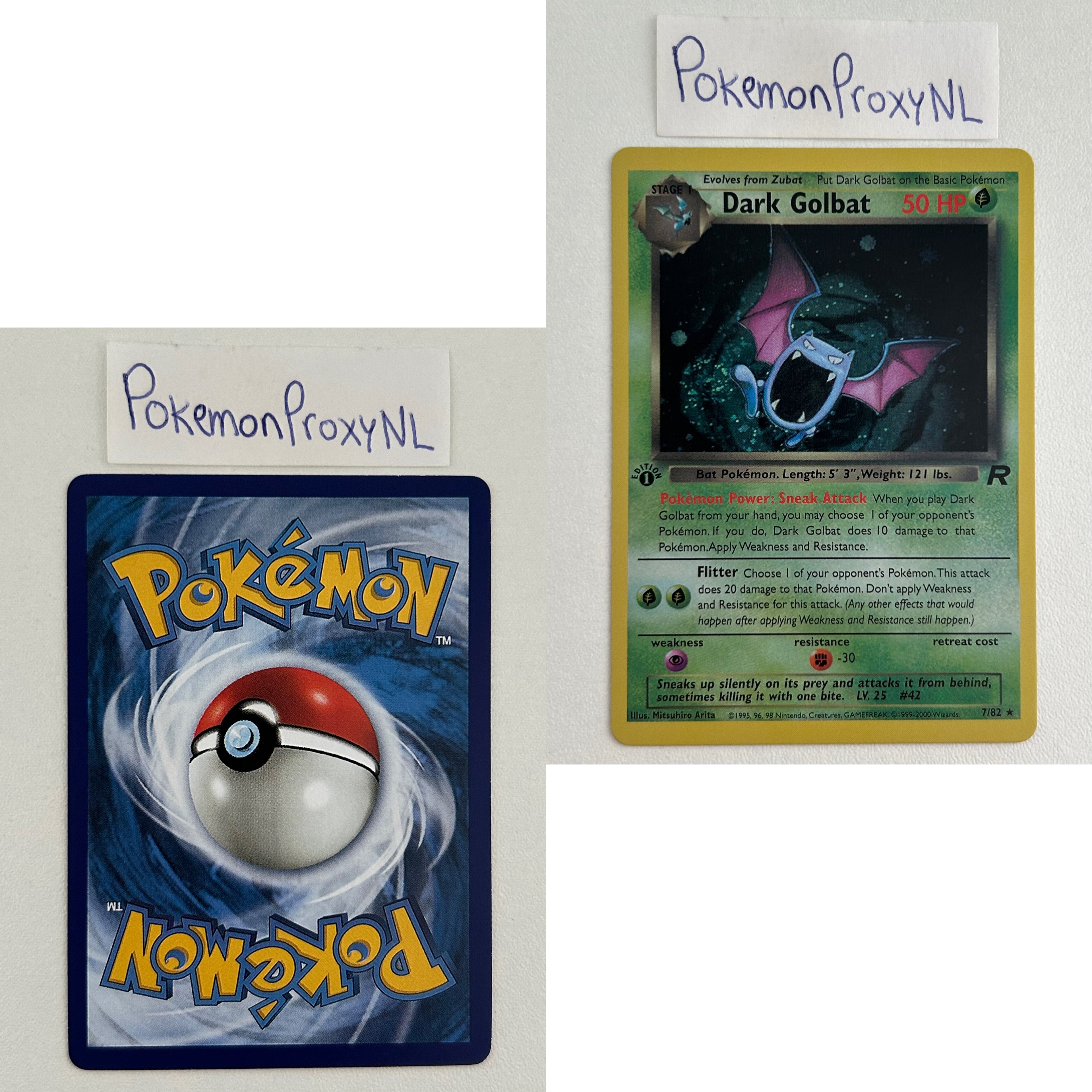 Team Rocket Set (first edition) (RO) / 1/82 - 83/82 / 1999 / PROXY Pokémon TCG card(s)
