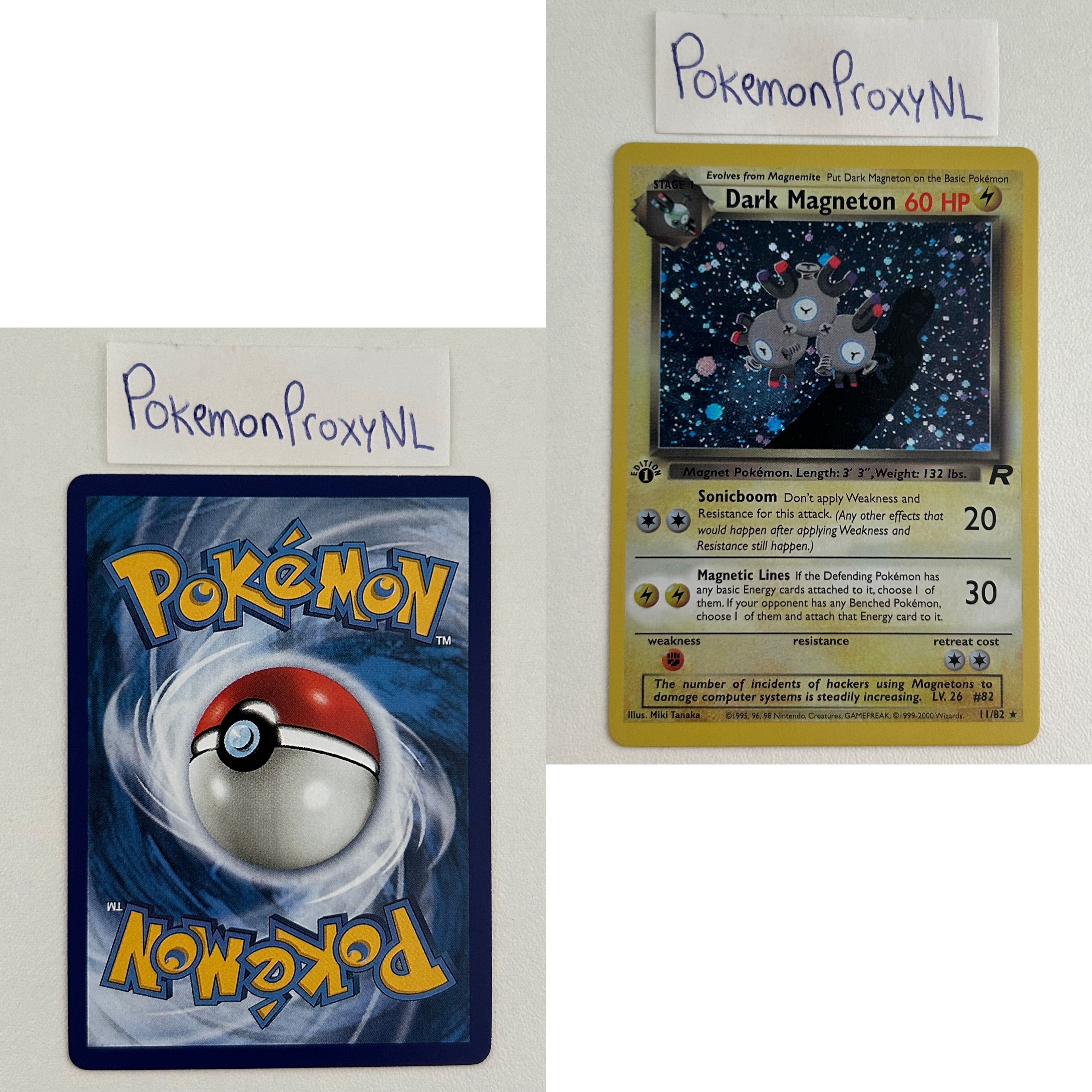 Team Rocket Set (first edition) (RO) / 1/82 - 83/82 / 1999 / PROXY Pokémon TCG card(s)