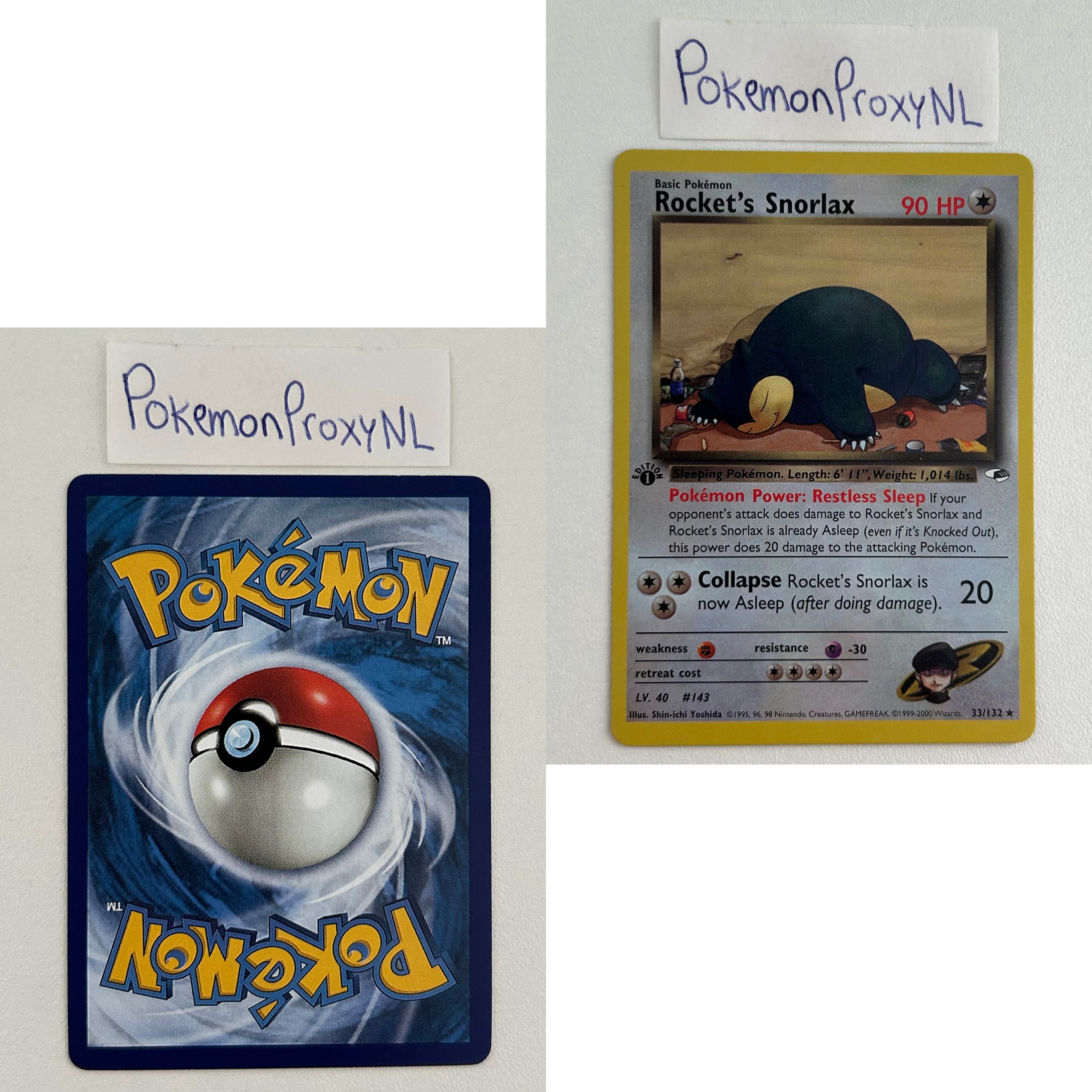 Gym Heroes Set (first edition) (G1) / 1/132 - 132/132 / 1999 / PROXY Pokémon TCG card(s)