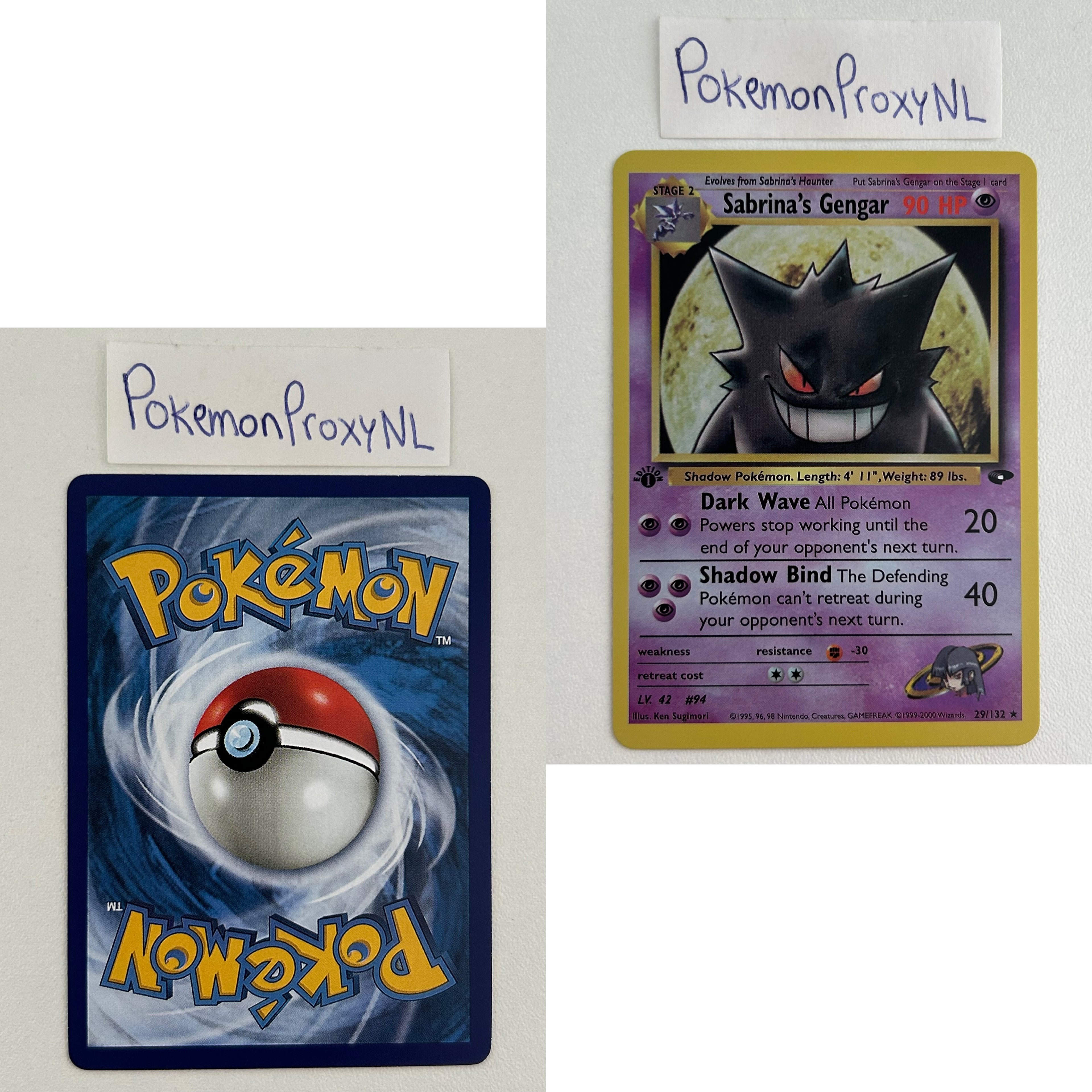 Gym Challenge Set (first edition) (G2) / 1/132 - 132/132 / 1999 / PROXY Pokémon TCG card(s)