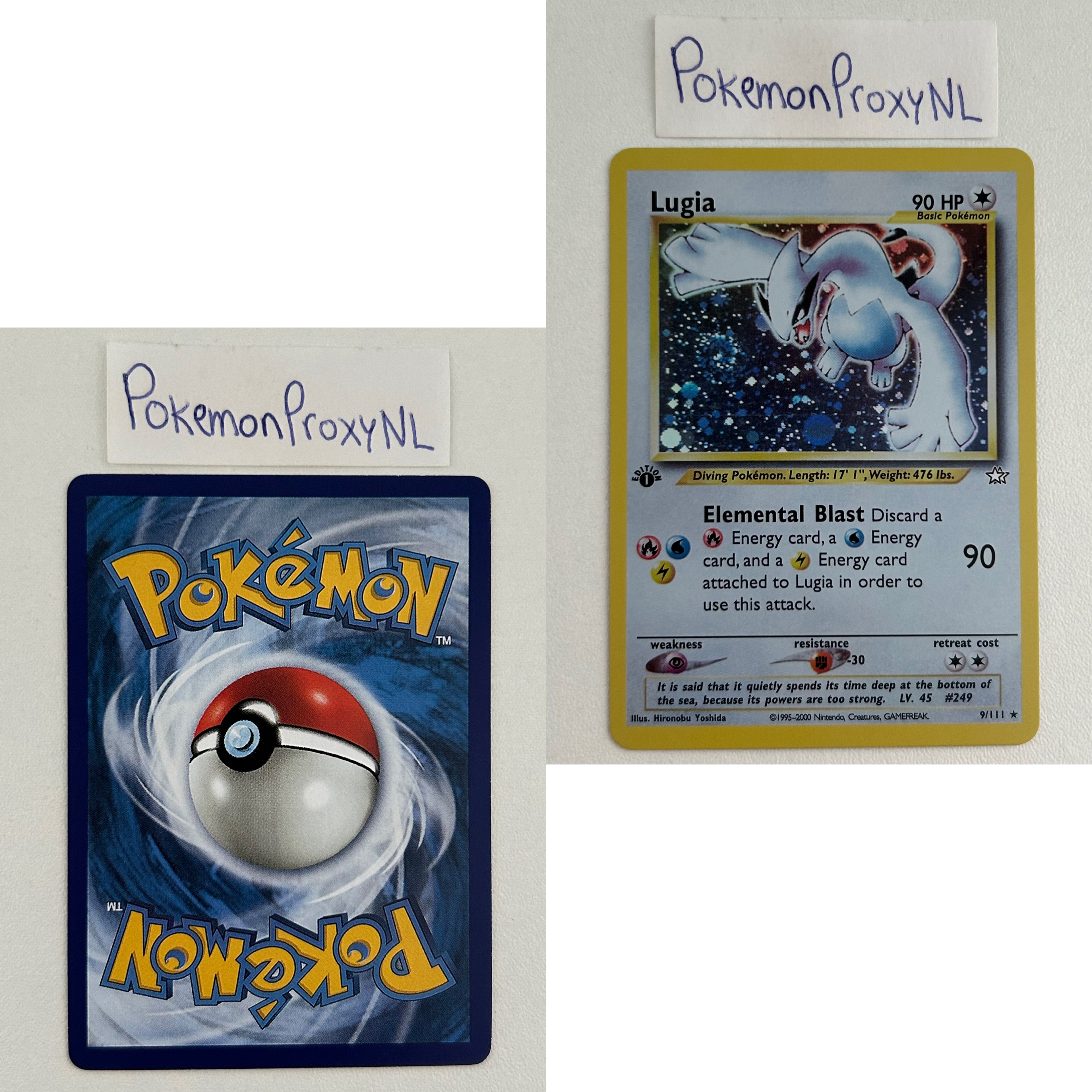 Neo Genesis Set (first edition) (N1) / 1/111 - 111/111 / 2000 / PROXY Pokémon TCG card(s)