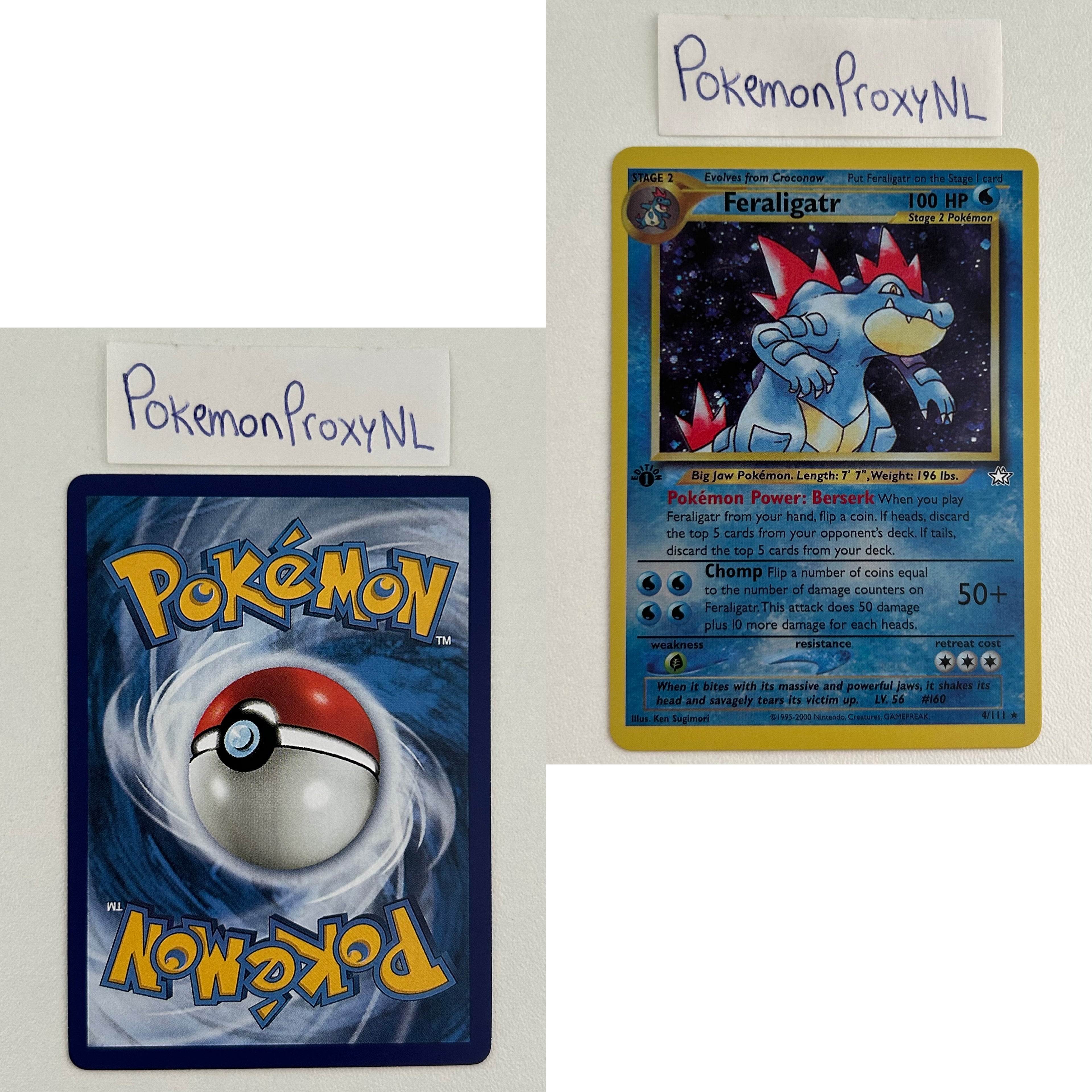 Neo Genesis Set (first edition) (N1) / 1/111 - 111/111 / 2000 / PROXY Pokémon TCG card(s)
